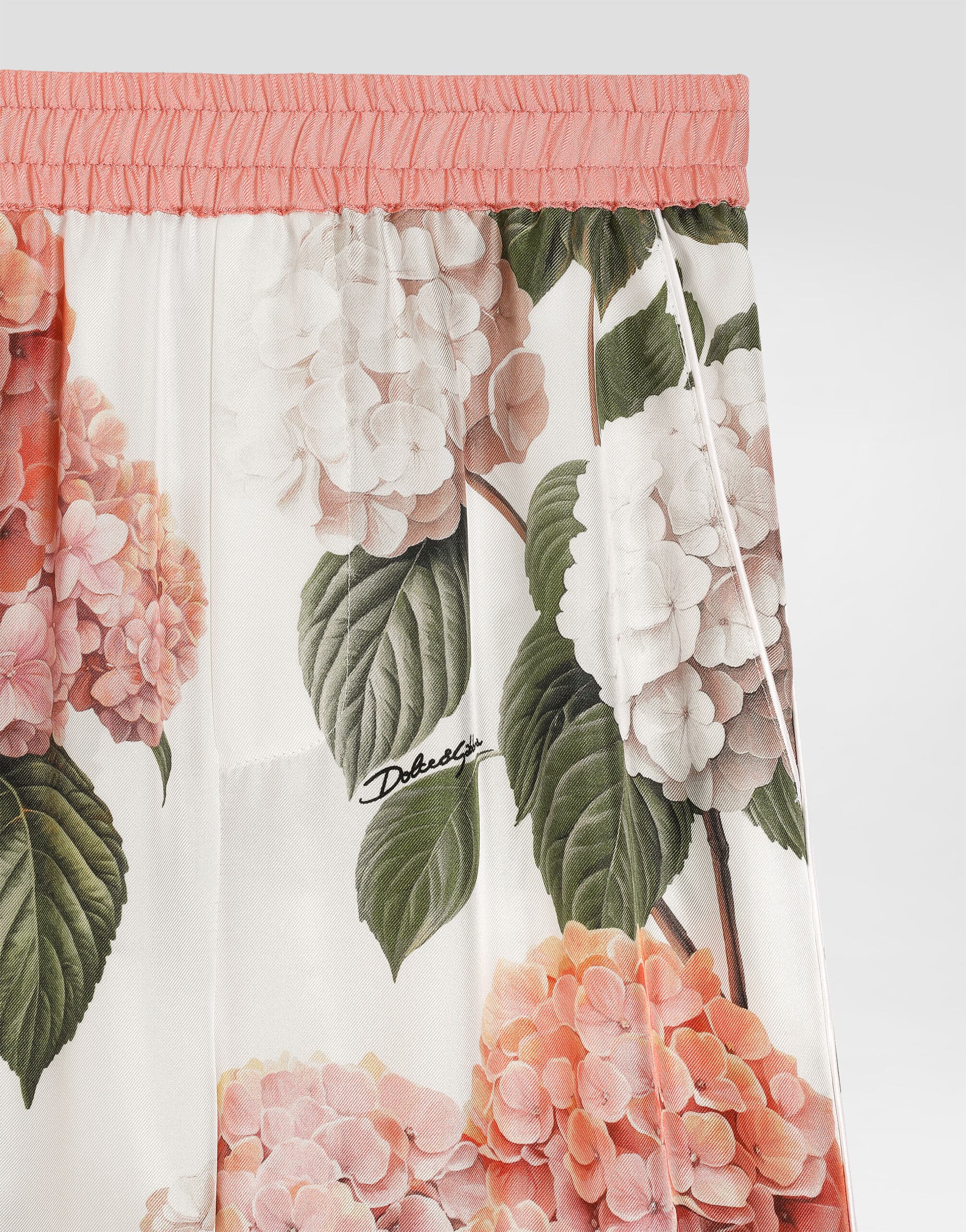 Dolce & Gabbana Kids' Hydrangea-Print Vanity Silk Twill Trousers - 5