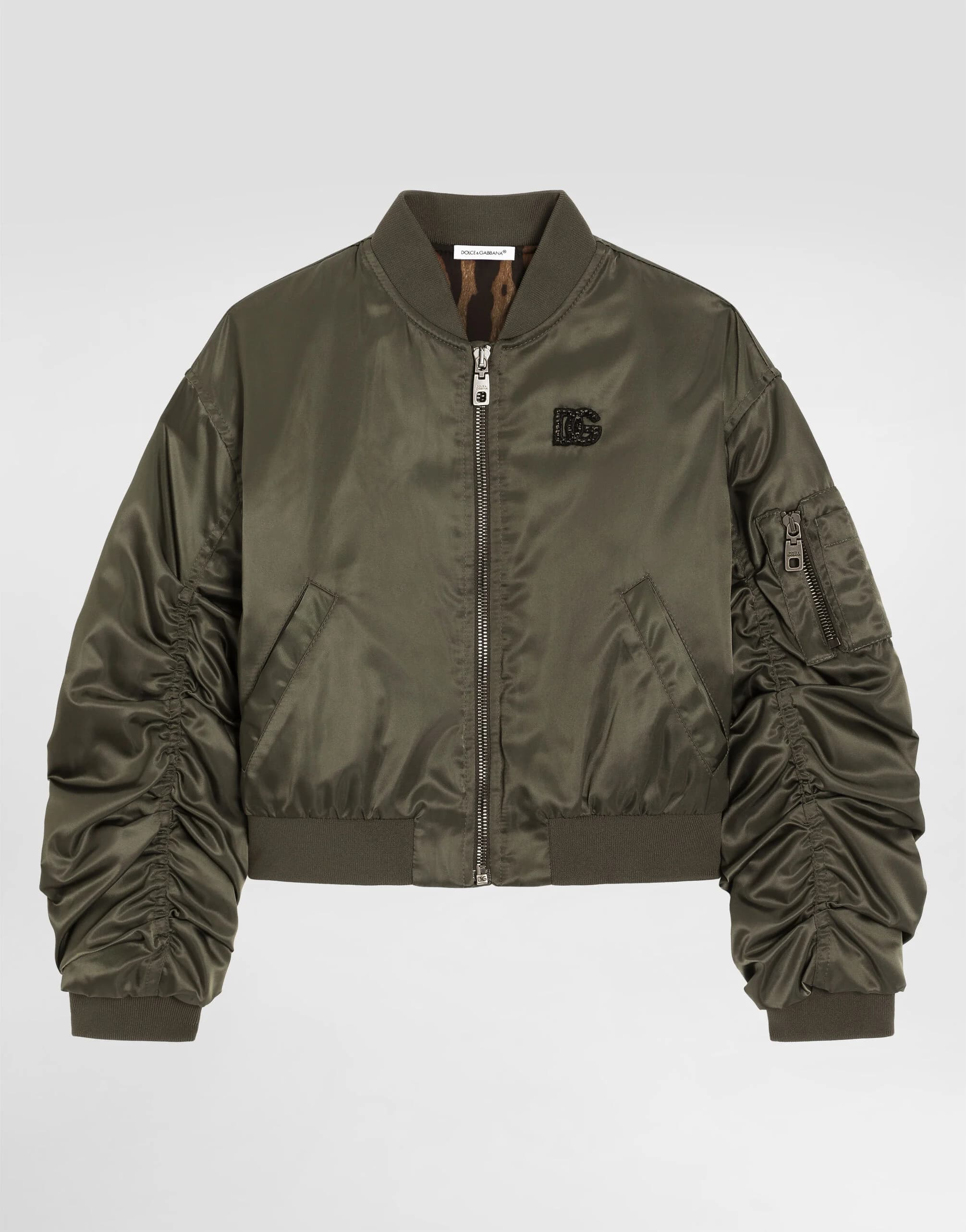 Dolce & Gabbana Kids Nylon Canvas Bomber Jacket - 1