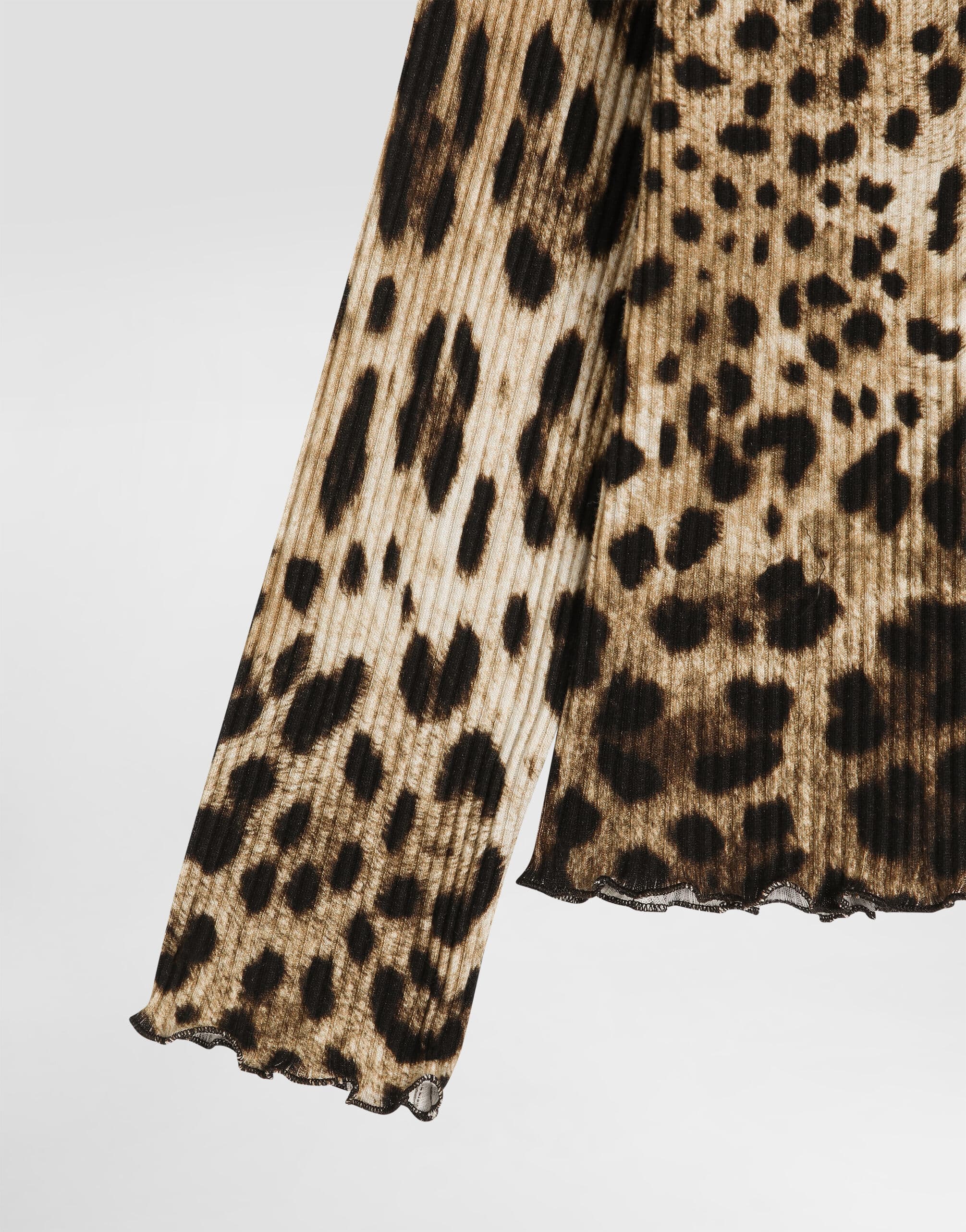 Dolce & Gabbana Kids Kids' Leopard-Print Ribbed Turtleneck - 6
