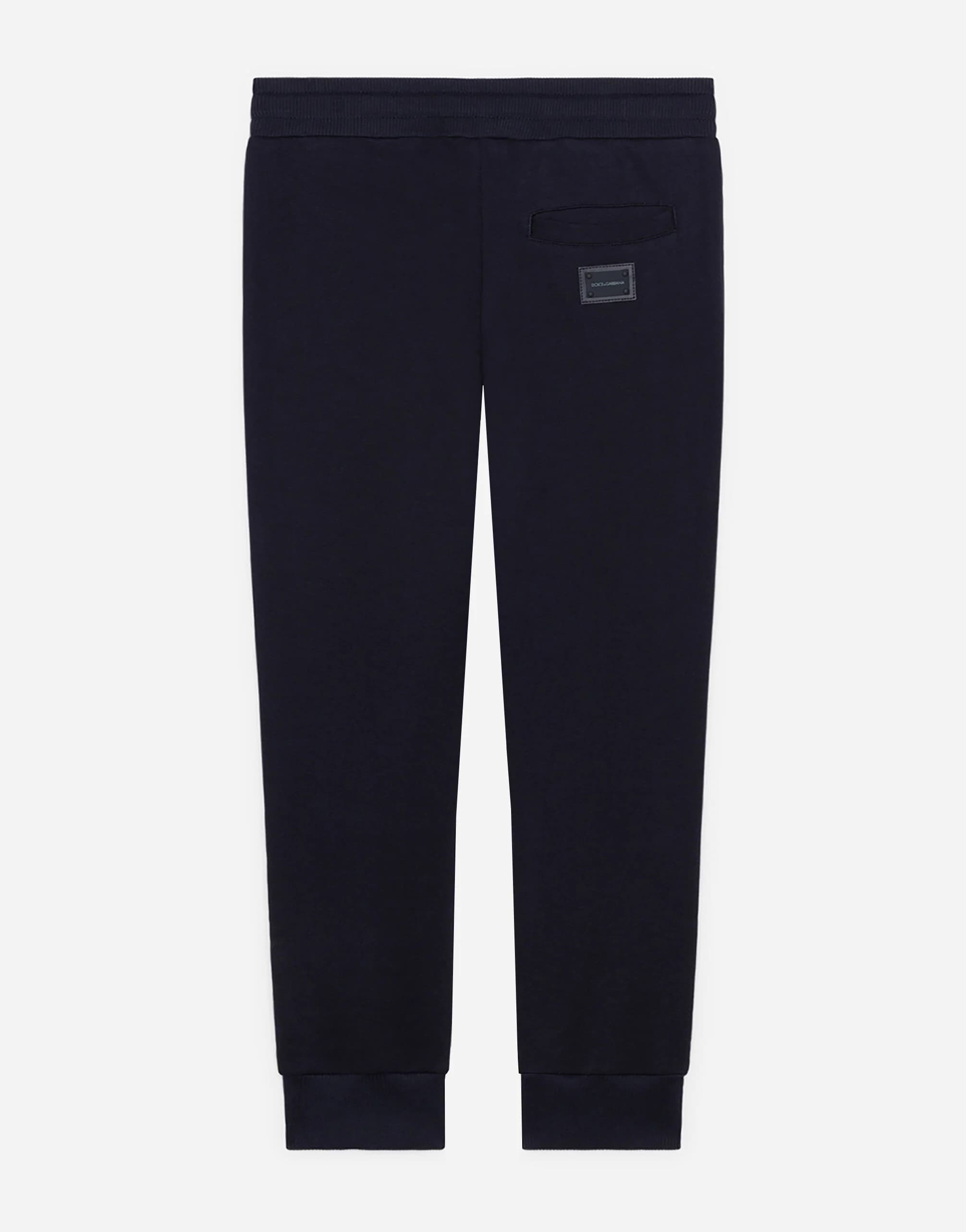 Dolce & Gabbana Kids' Cotton Jersey Jogging Pants with DG Logo Plate - 2