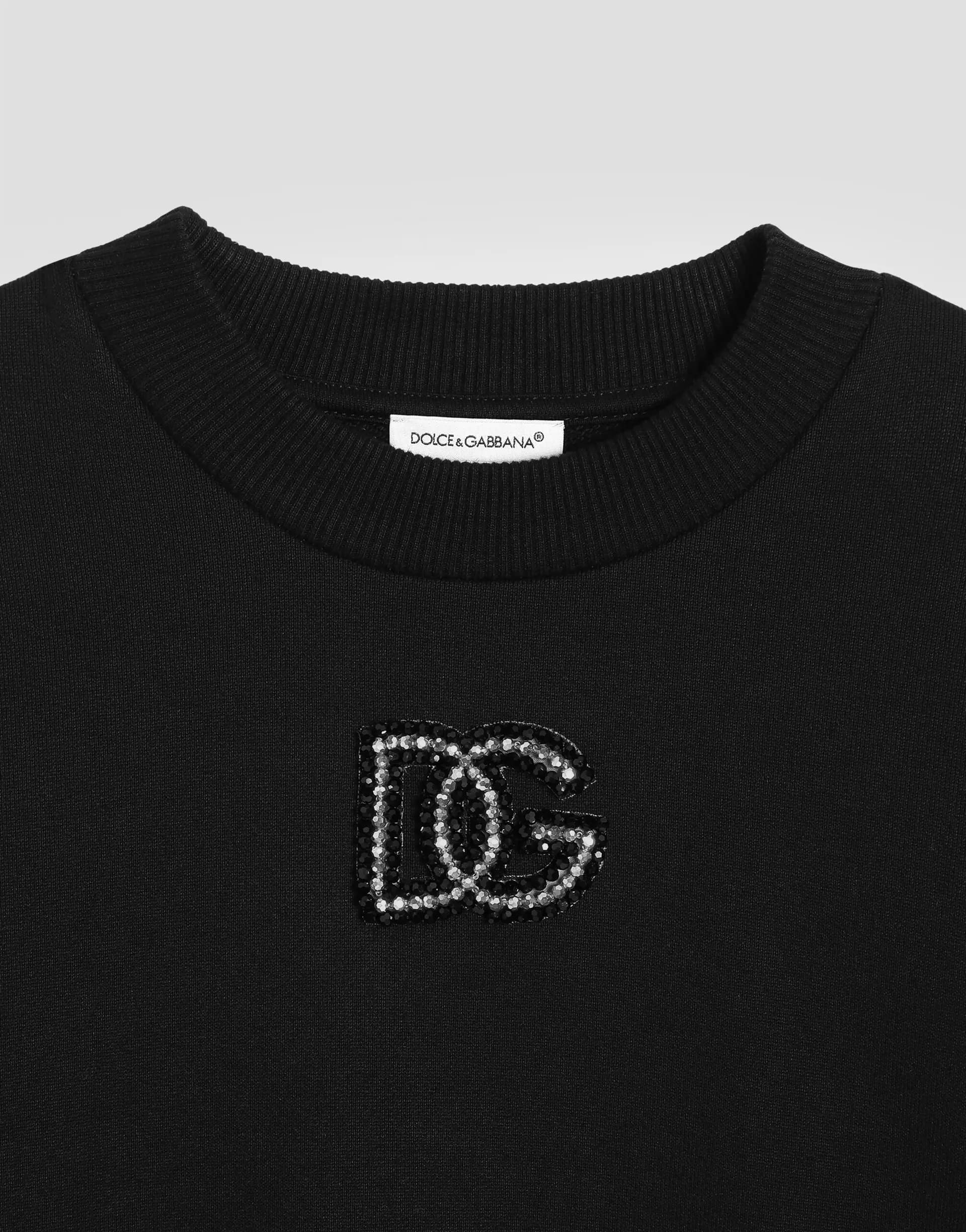 Dolce & Gabbana Kids Sweatshirt with Embroidered DG Logo - 3
