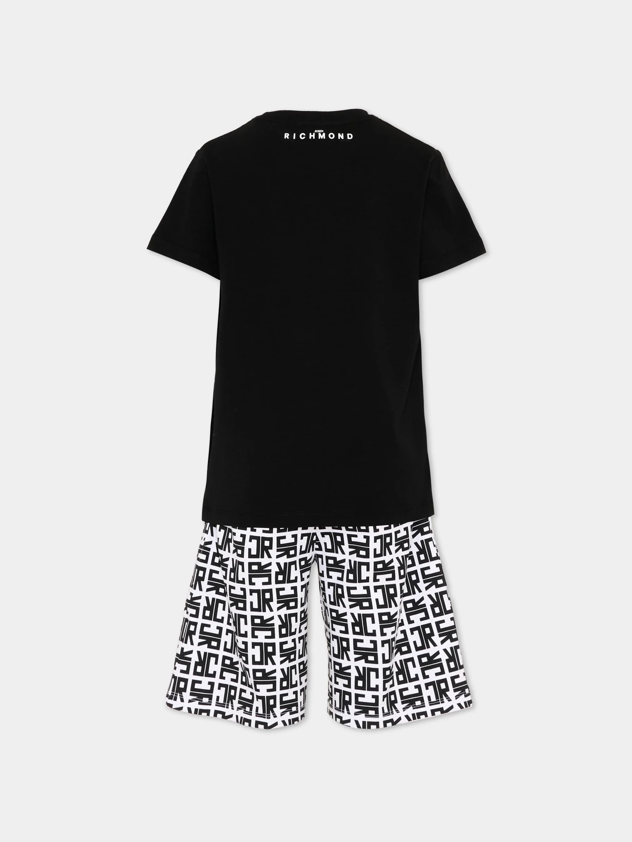 John Richmond Junior T-Shirt and Shorts Set ZAGA with JR Monogram - 2