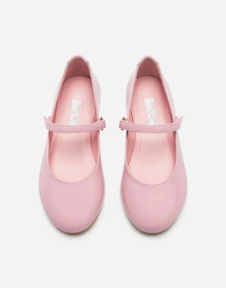Dolce & Gabbana Kids Patent Leather Pink Mary Janes - 5