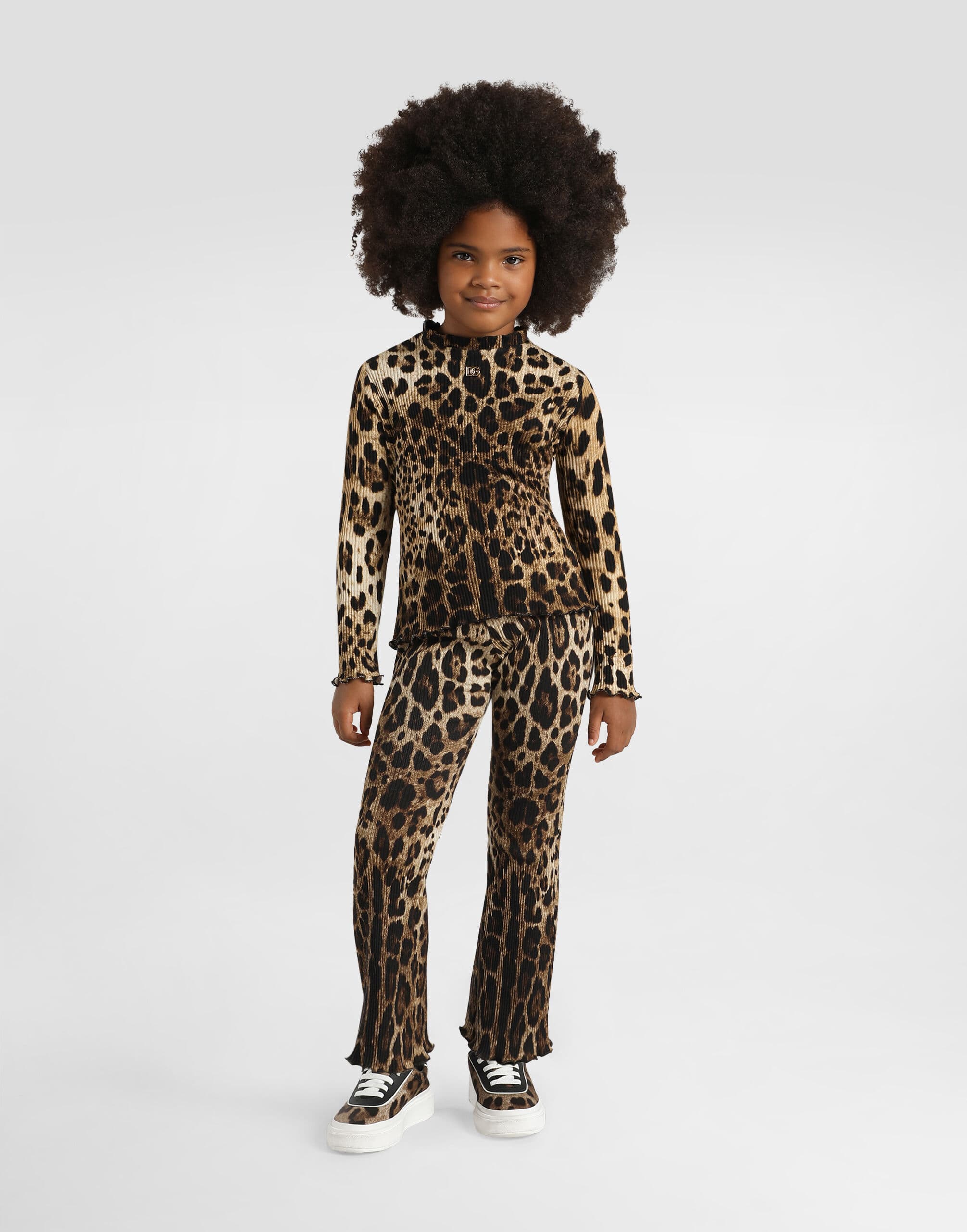 Dolce & Gabbana Kids Kids' Leopard-Print Ribbed Turtleneck - 2