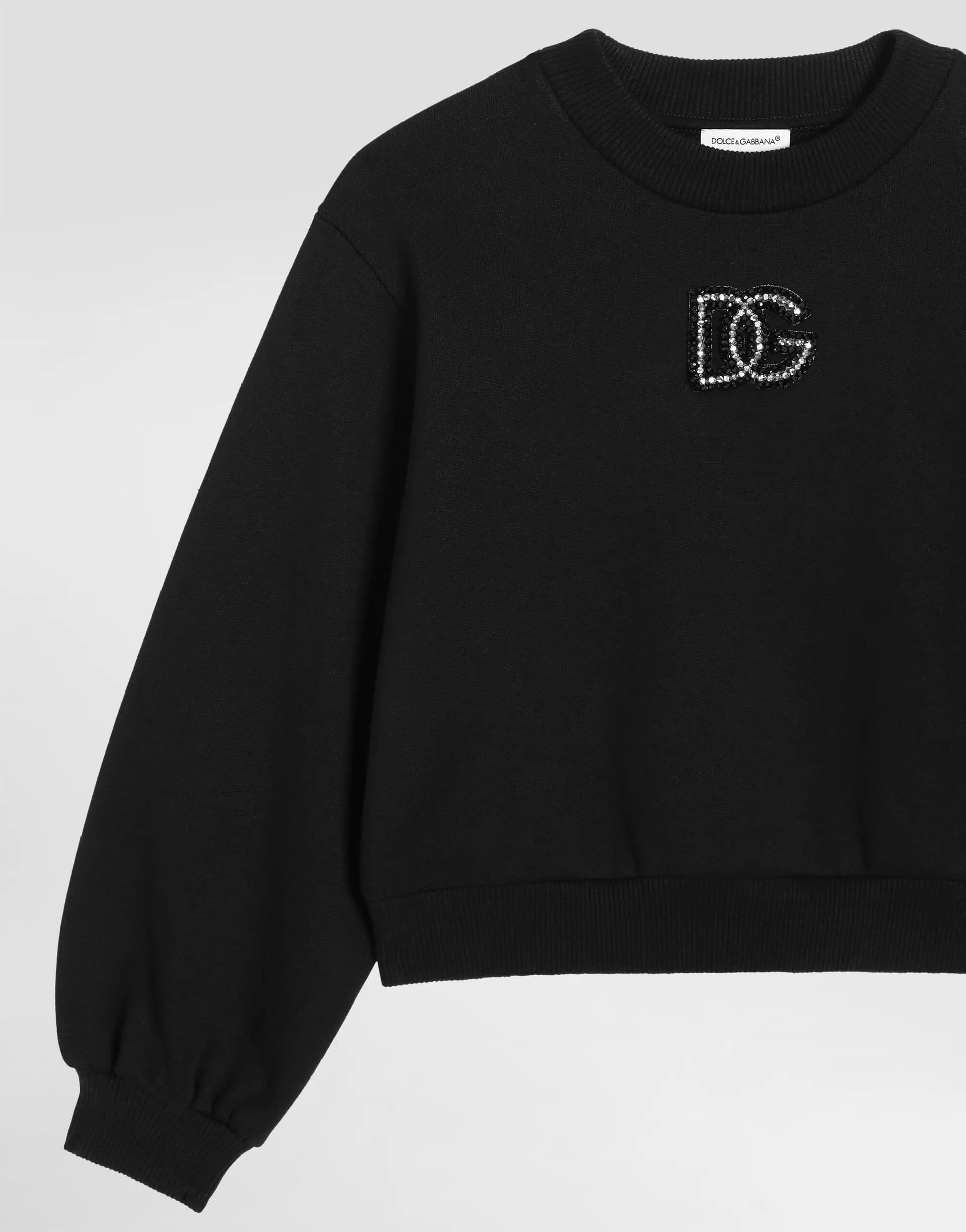 Dolce & Gabbana Kids Sweatshirt with Embroidered DG Logo - 4