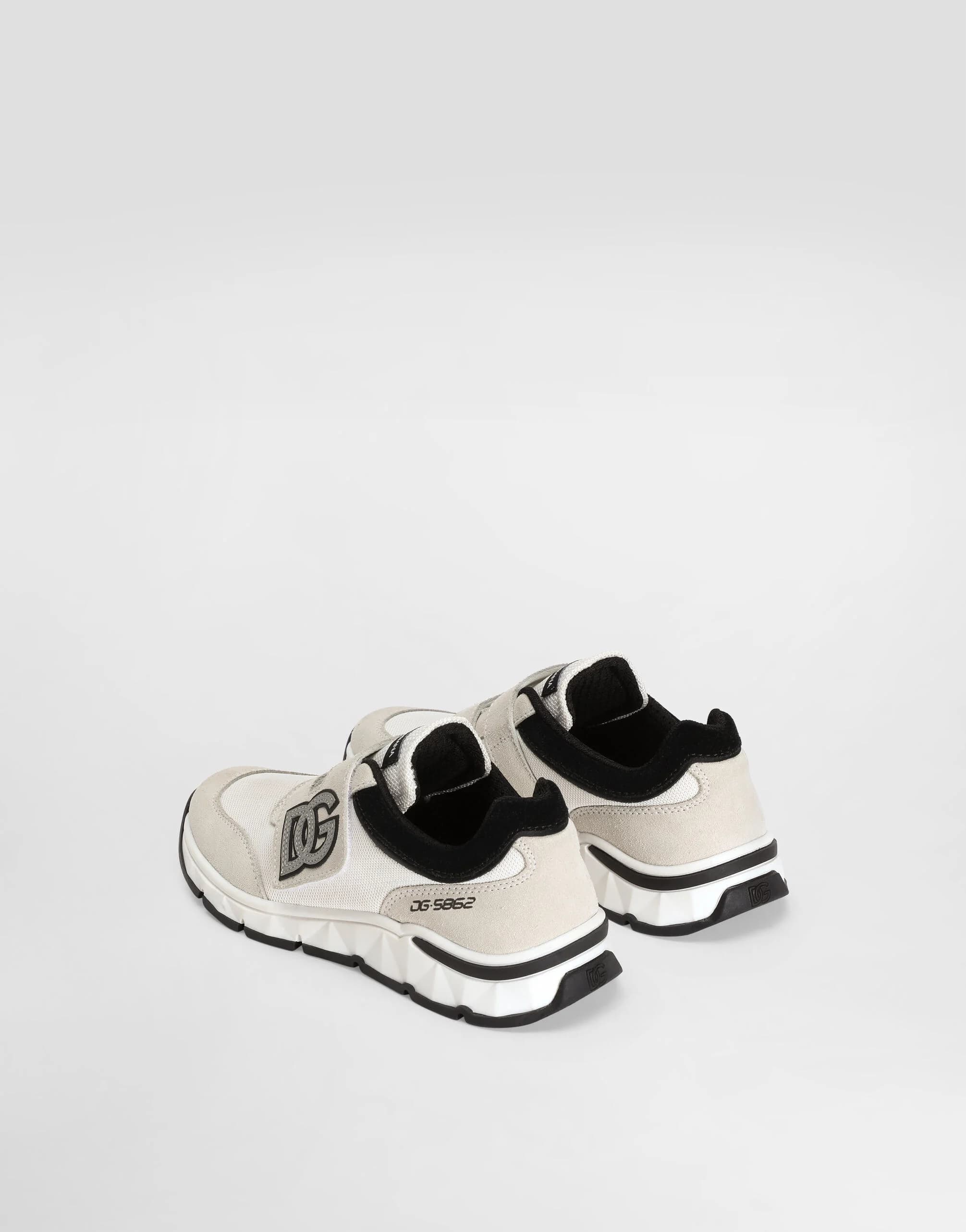 Dolce & Gabbana Kids Mixed-Material DG Sneakers - 4