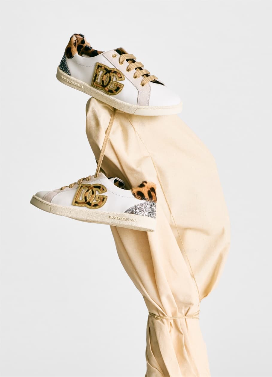 Dolce & Gabbana Kids DG Original Sneakers in Calfskin and Split Leather - 5