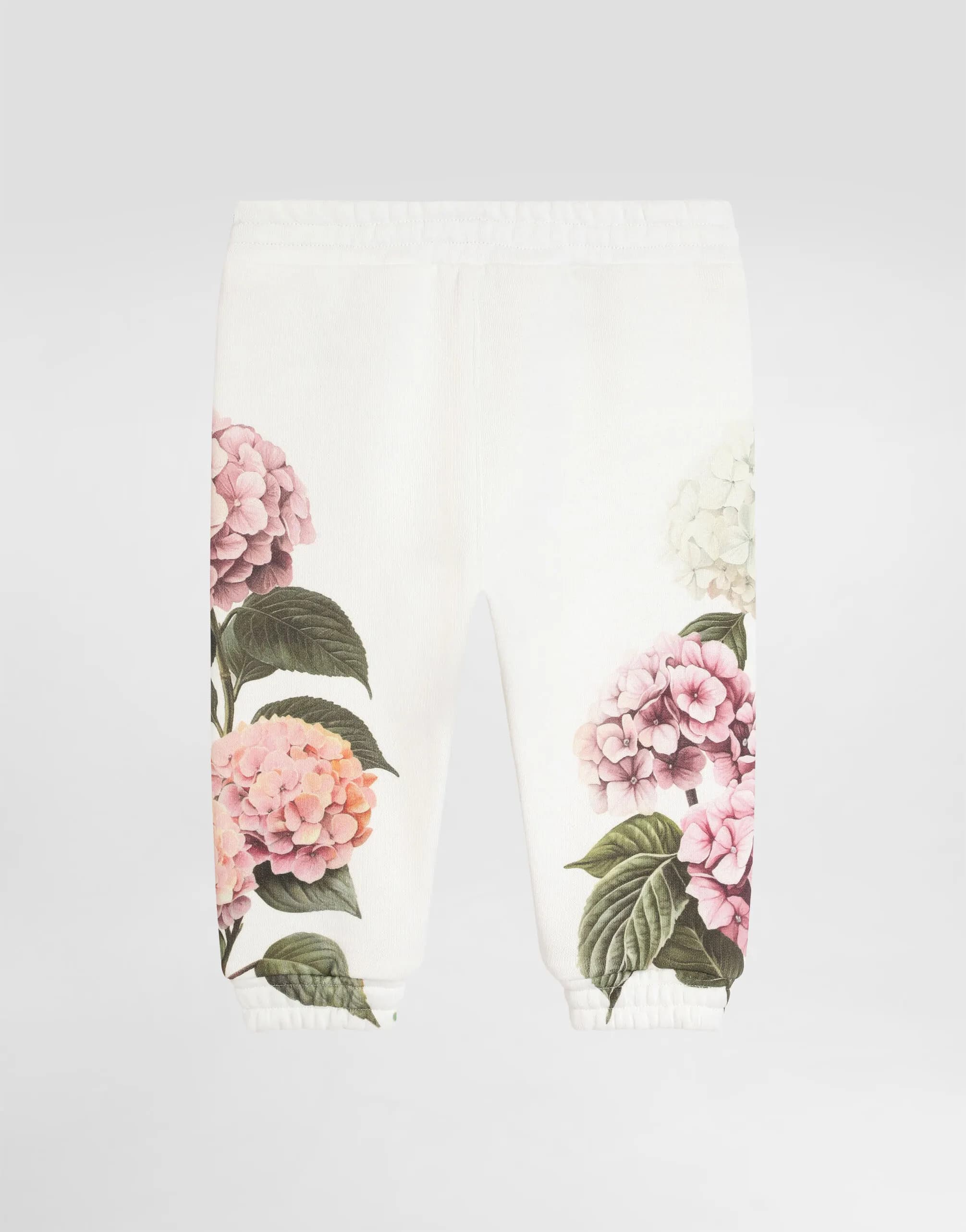 Dolce & Gabbana Kids Hydrangea-Print Flannel Trousers with Patch - 2