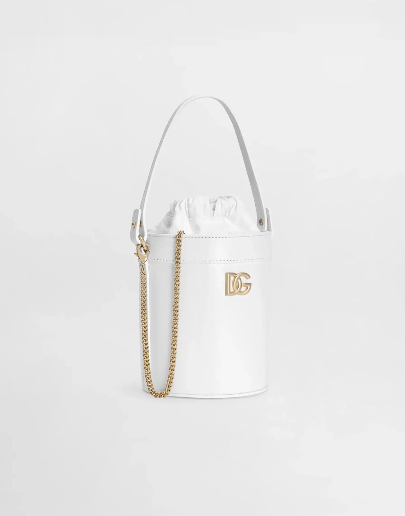 Dolce & Gabbana Kids Nappa Calfskin Bucket Bag White - 2