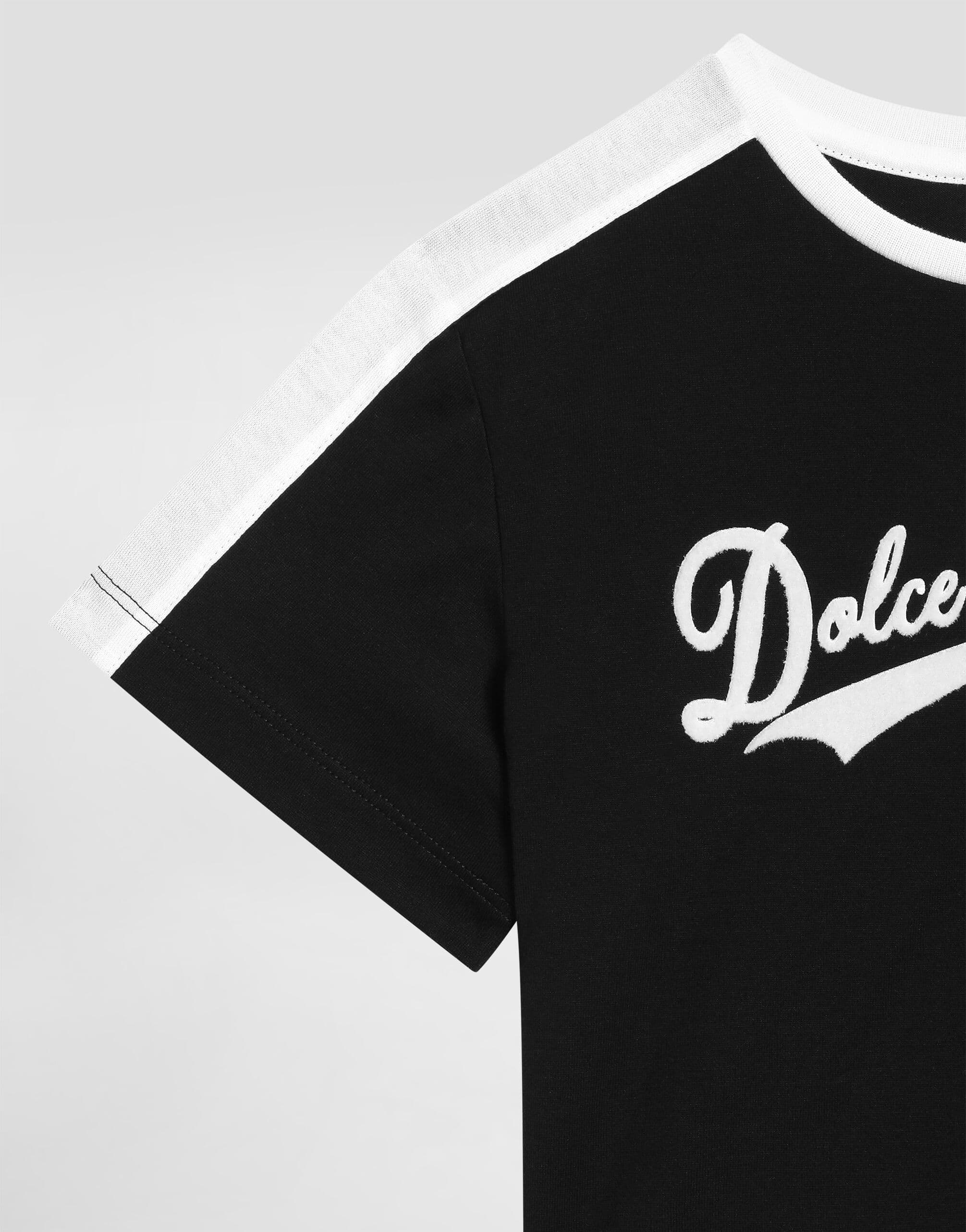 Dolce & Gabbana Kids Girls Black Jersey T-Shirt with Print - 4