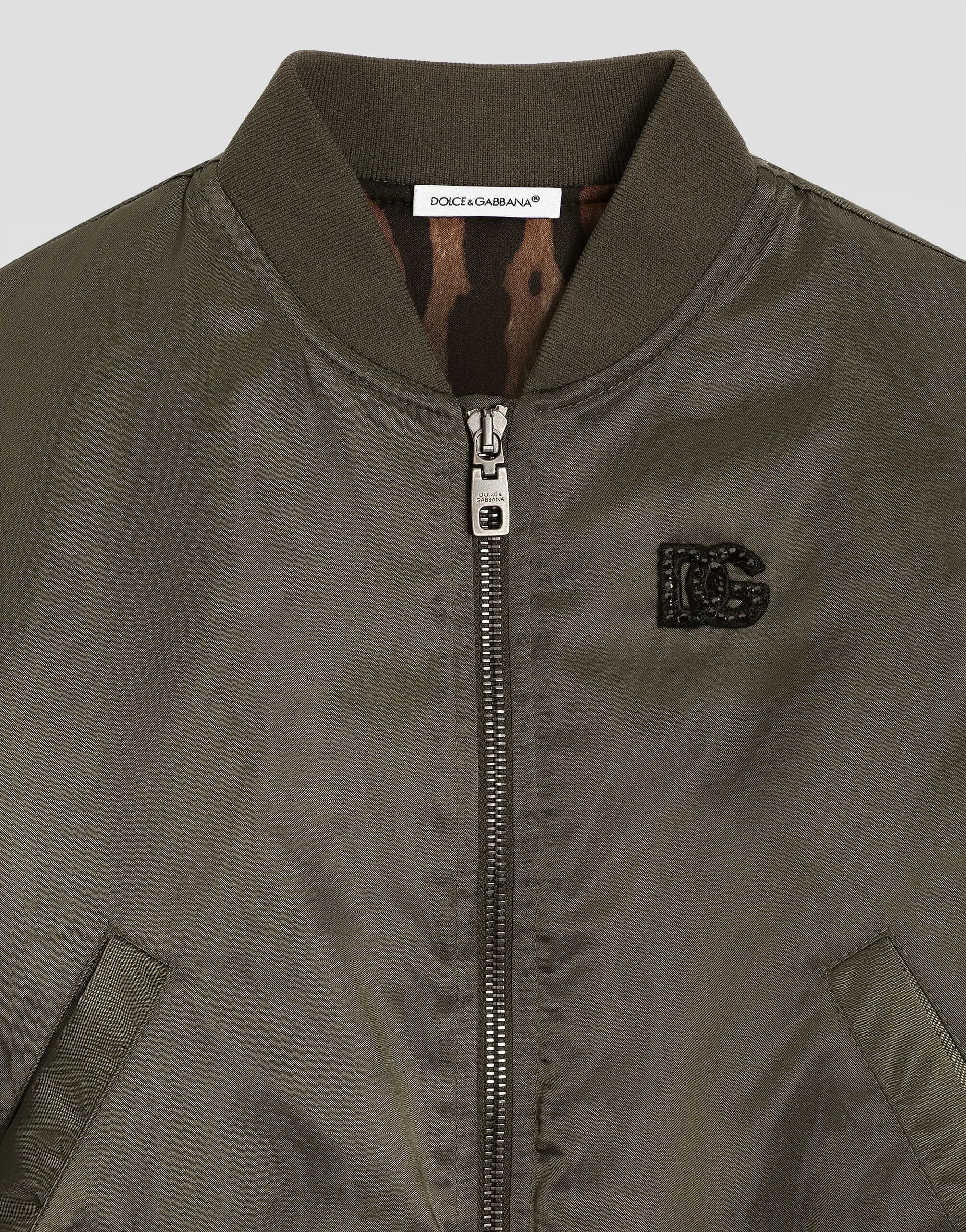 Dolce & Gabbana Kids Nylon Canvas Bomber Jacket - 3