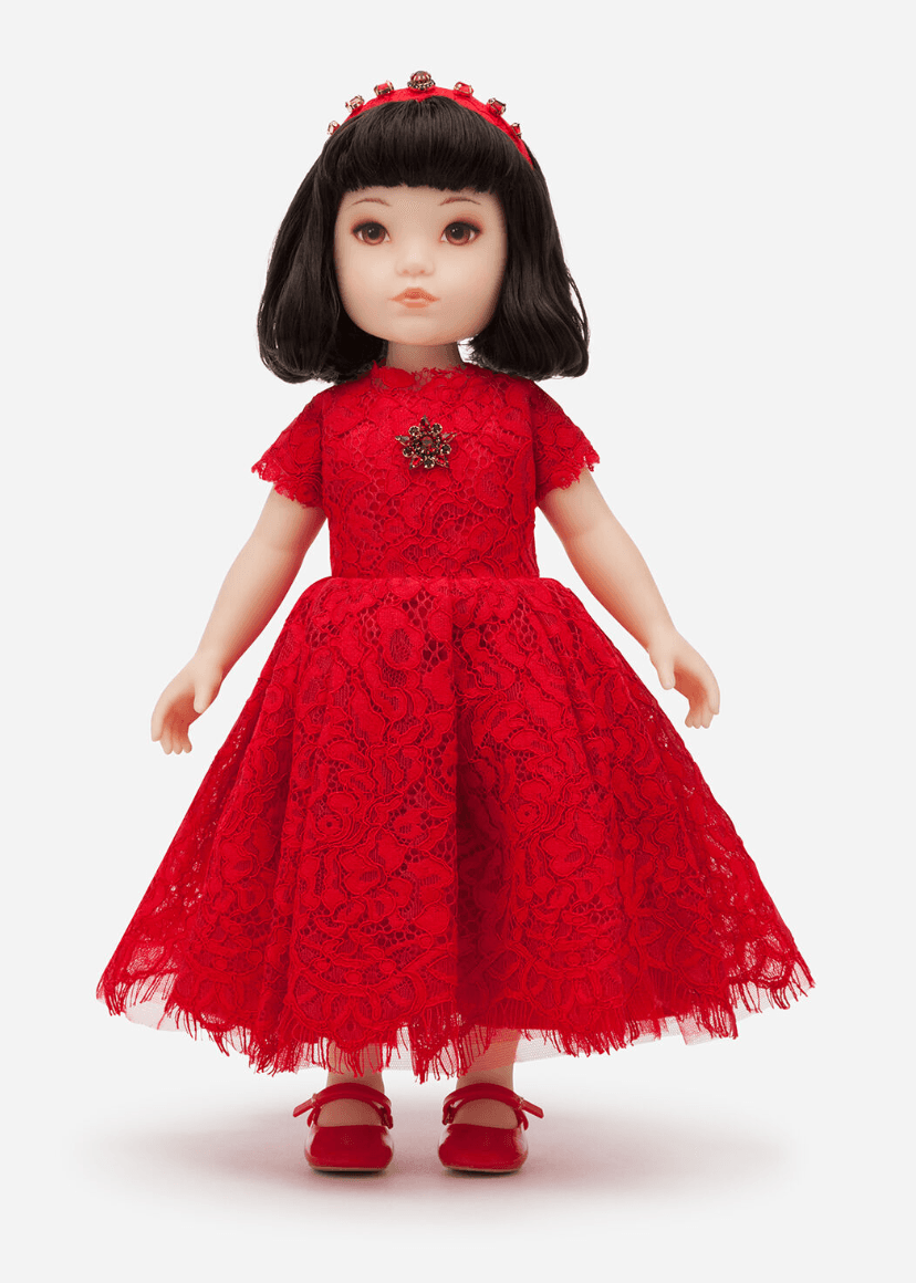 Dolce&Gabbana Kids Doll with Lace Dress - 1