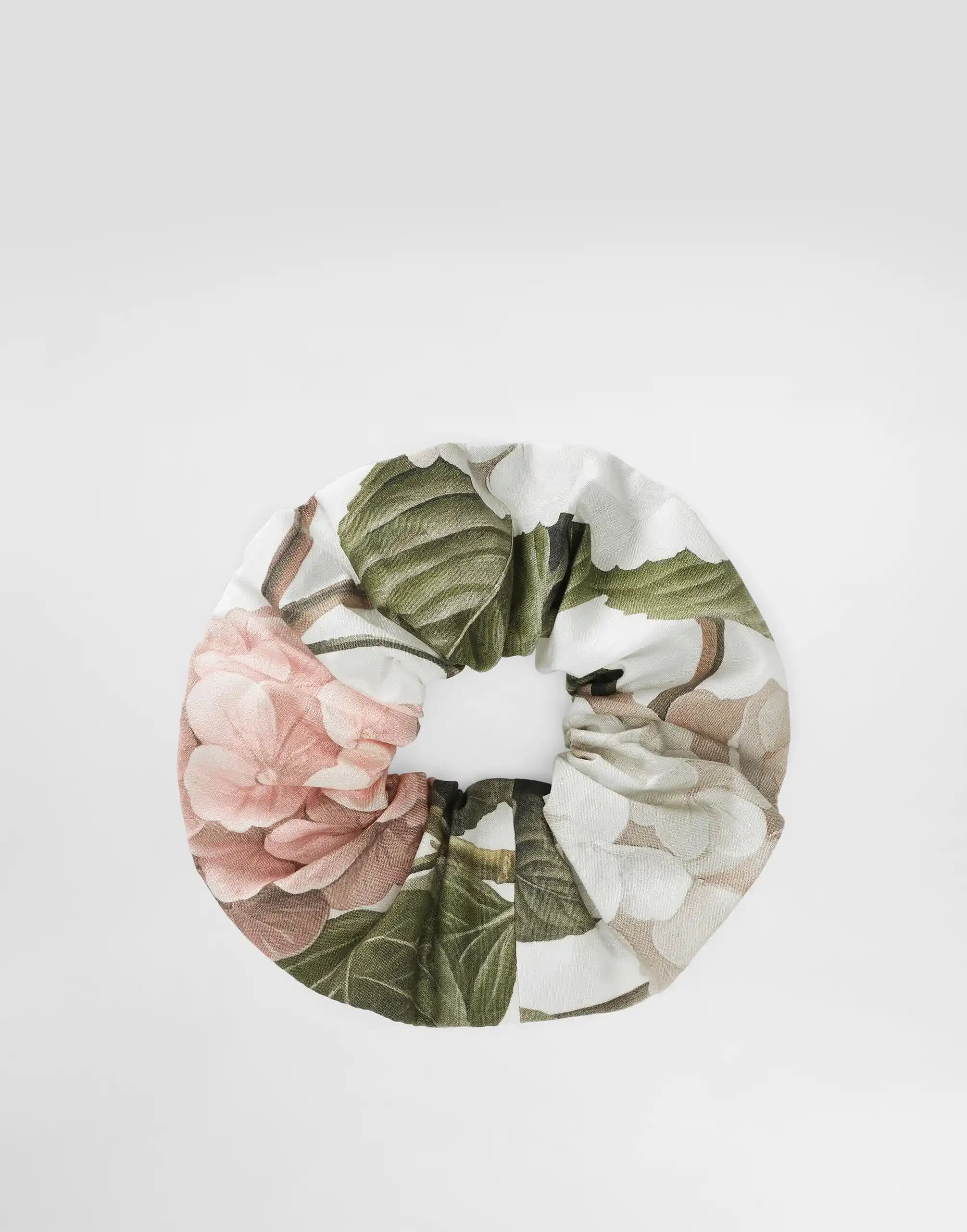 Dolce & Gabbana Kids Hydrangea-Print Poplin Scrunchie - 1