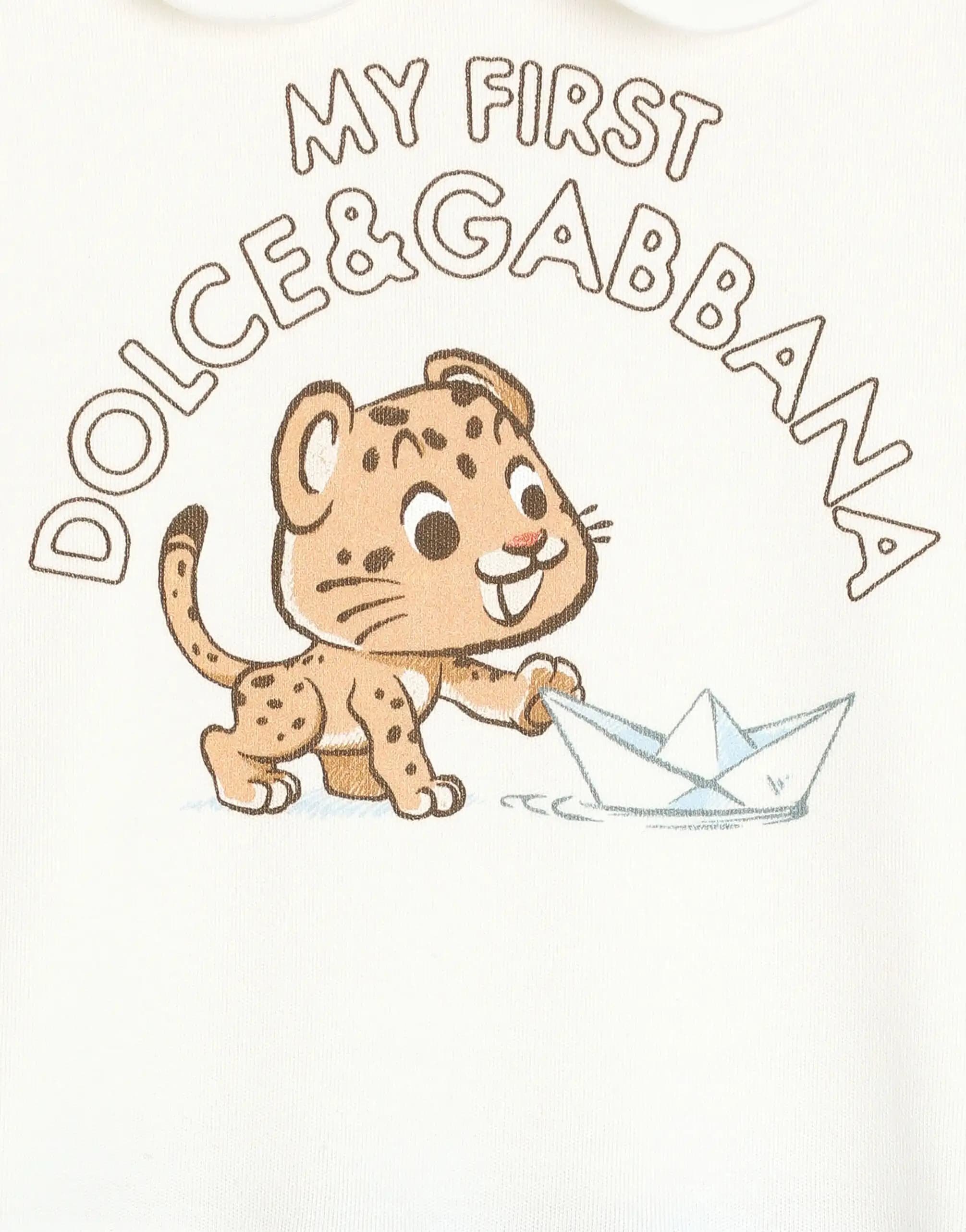 Dolce & Gabbana Kids 3-Piece Interlock Gift Set with Leopard and Boats Print - 5