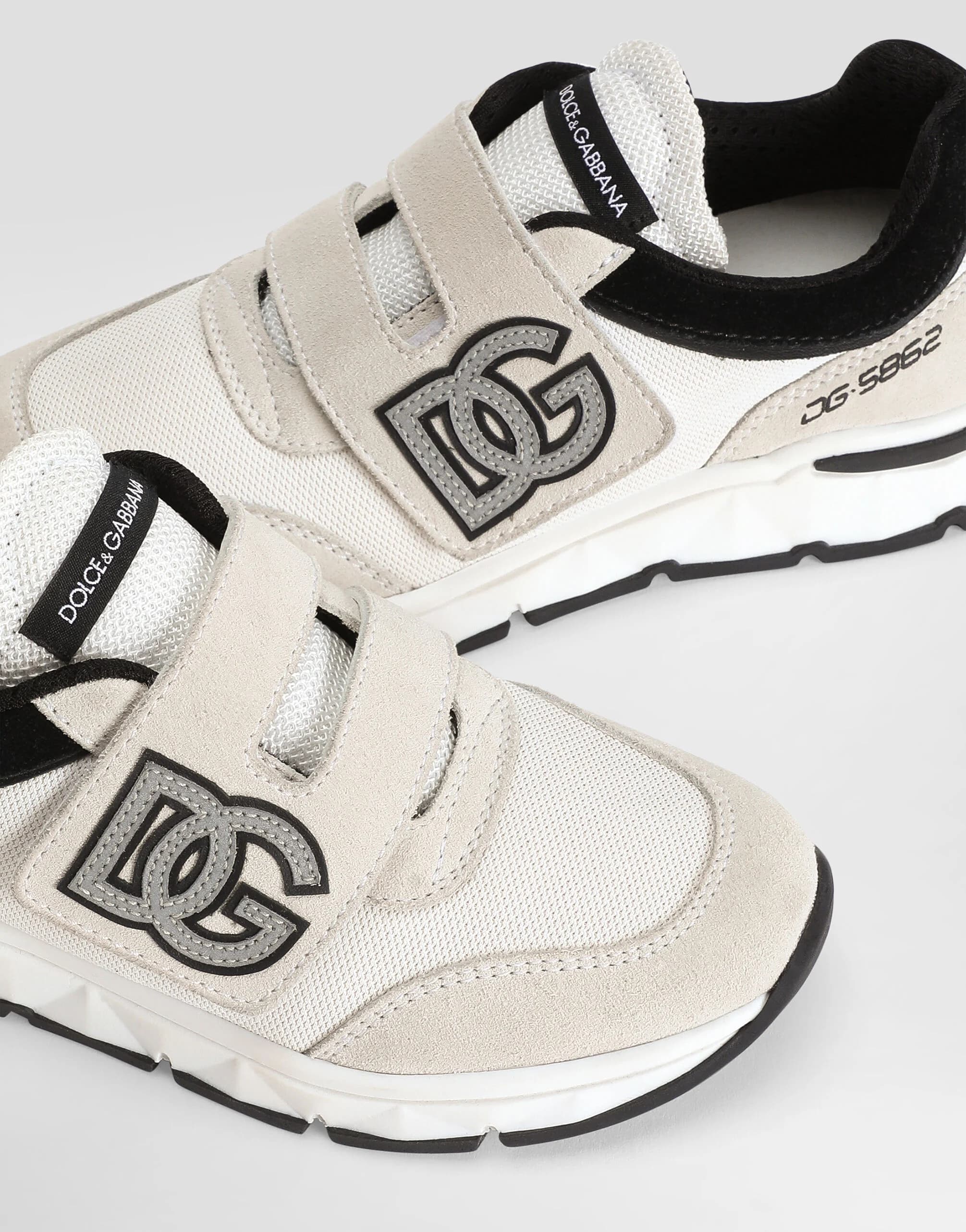 Dolce & Gabbana Kids Mixed-Material DG Sneakers - 3