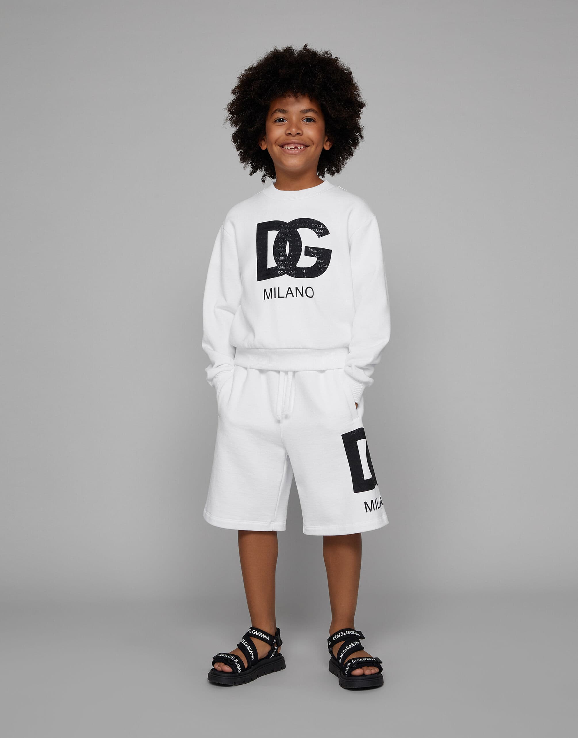 Dolce & Gabbana Kids Jersey Jogging Shorts with DG Logo Print - 5