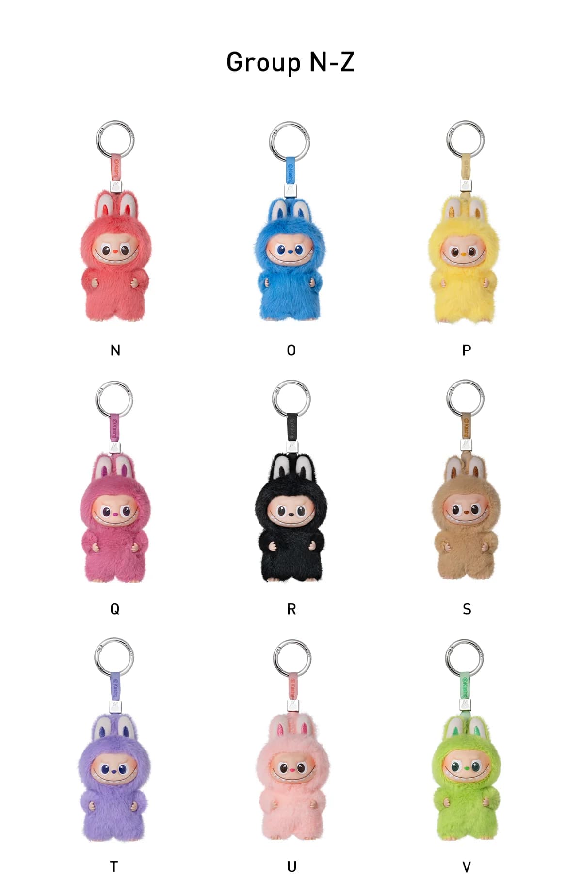 POP MART The Monsters Pin for Love Series Vinyl Plush Pendant – Labubu Alphabet Blind Box Keychain N-Z - 3