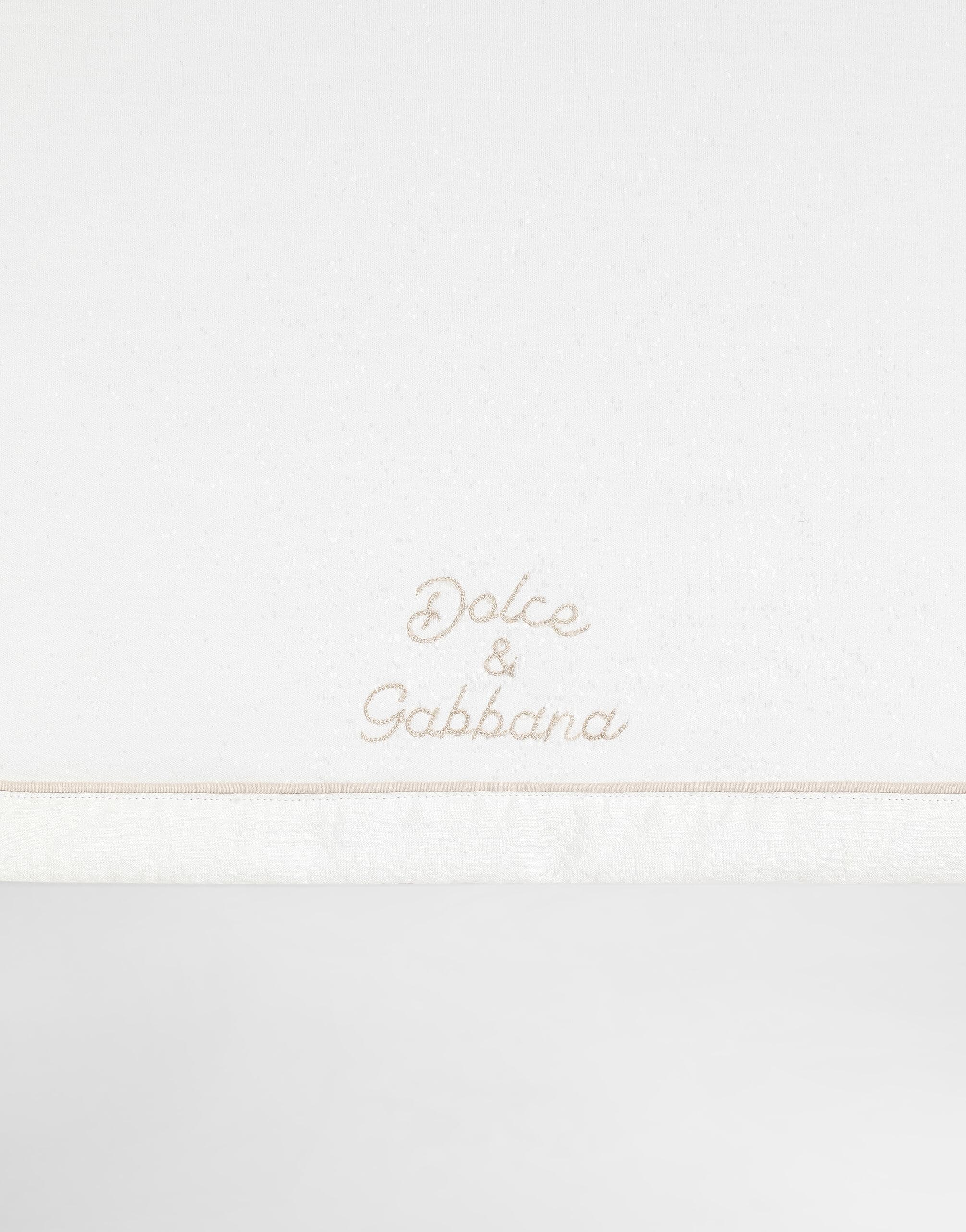 Dolce & Gabbana Kids' Baby Interlock and Linen Blanket with Embroidery - 3