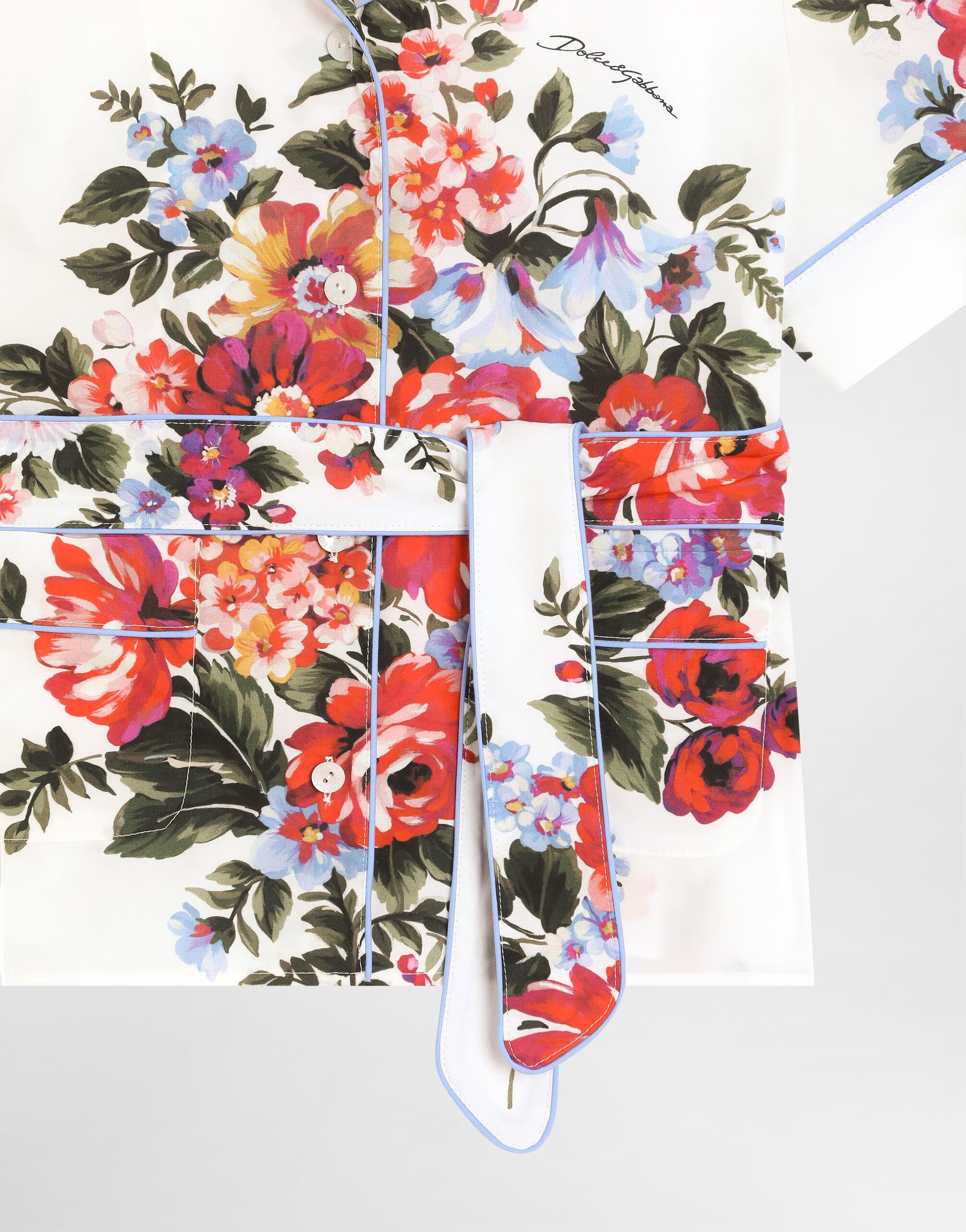 Dolce & Gabbana Kids Flower Bouquet-Print Vanity Poplin Shirt - 4