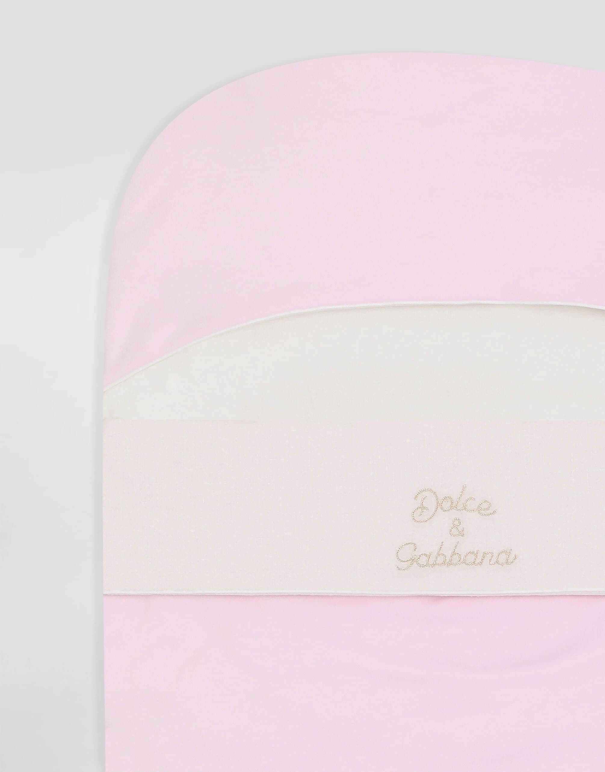 Dolce & Gabbana Kids' Baby Interlock and Linen Nest with Embroidery - 5