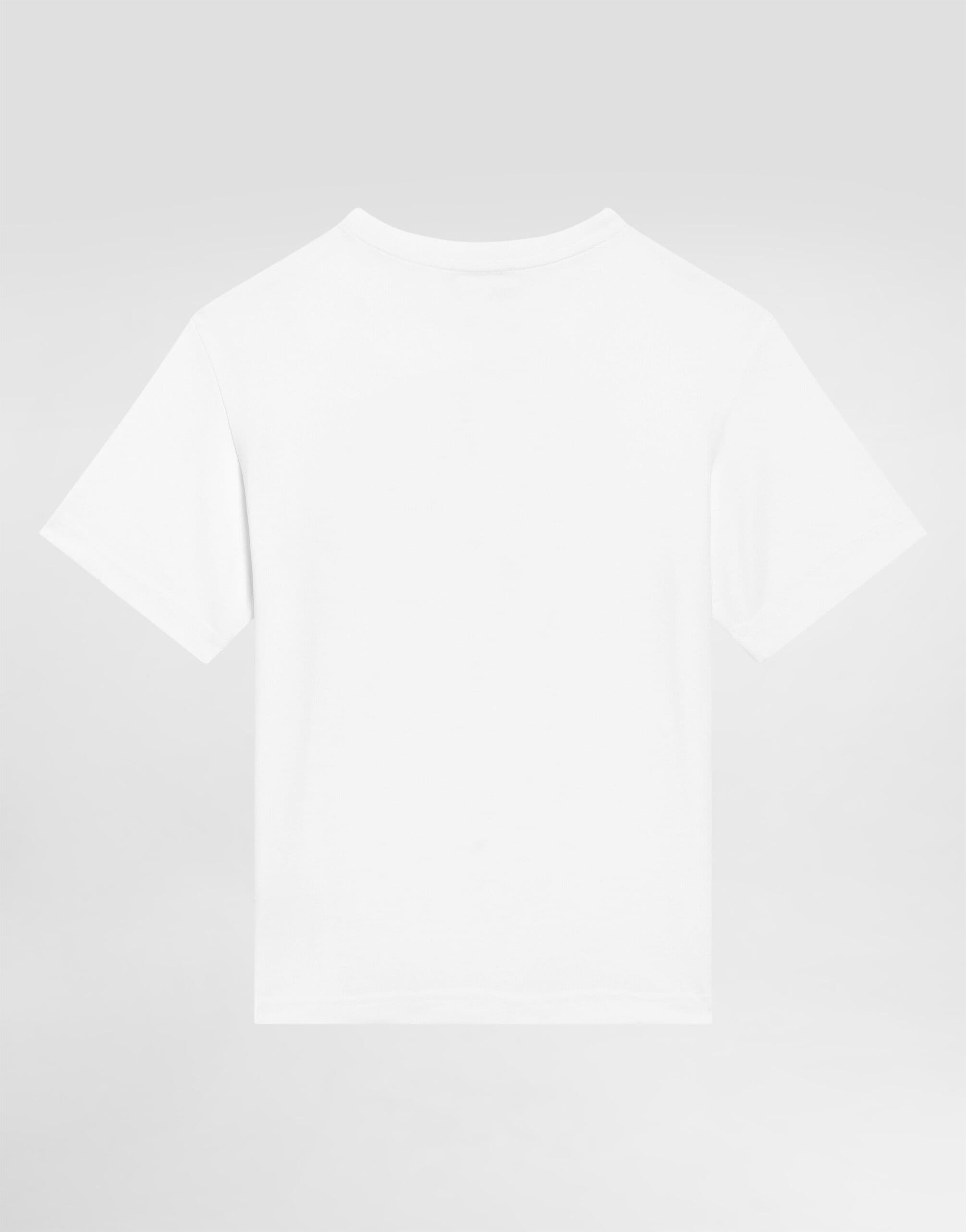 Dolce & Gabbana Kids Kids' Jersey T-Shirt with Waxed DG Milano Logo Print - 3