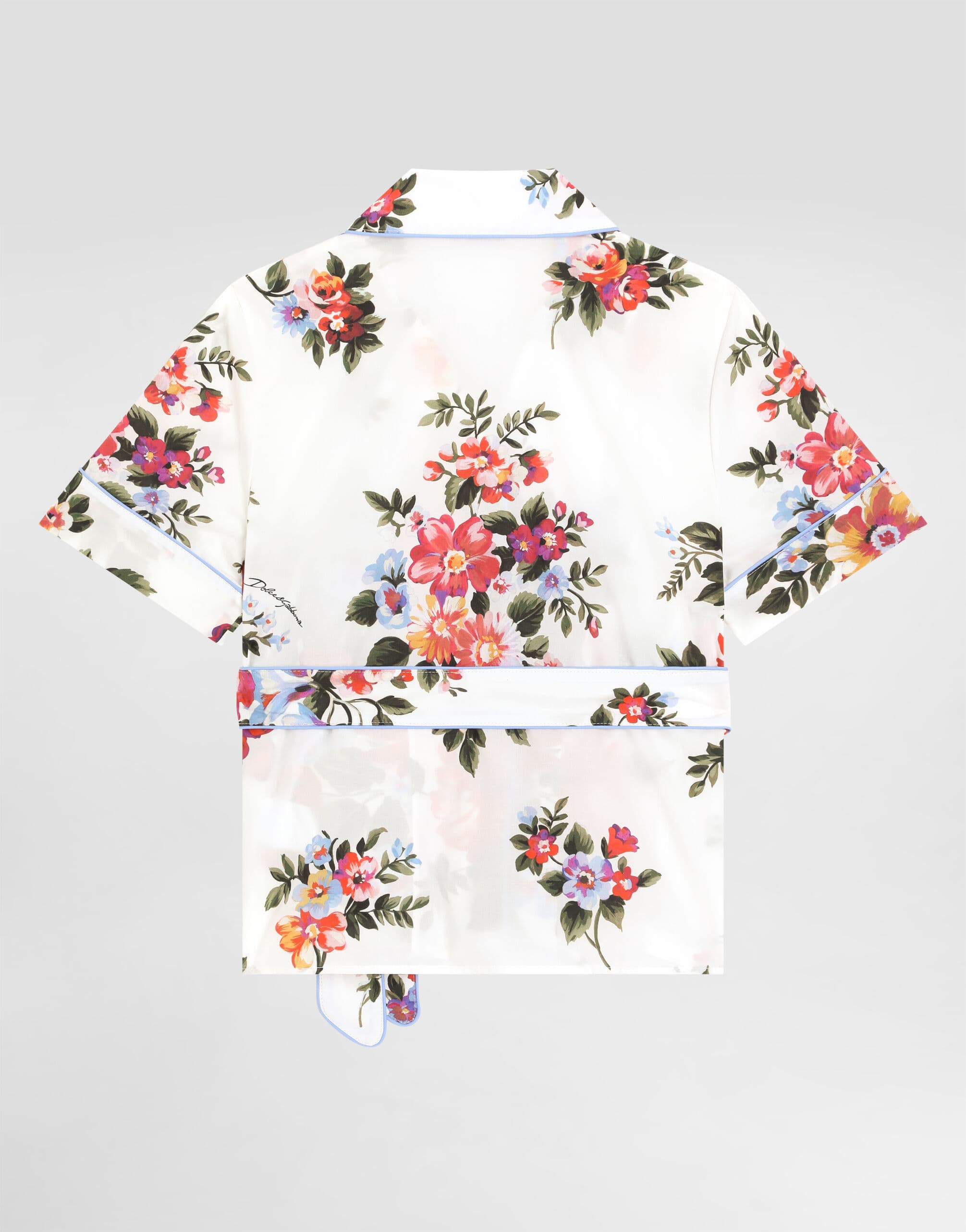 Dolce & Gabbana Kids Flower Bouquet-Print Vanity Poplin Shirt - 2