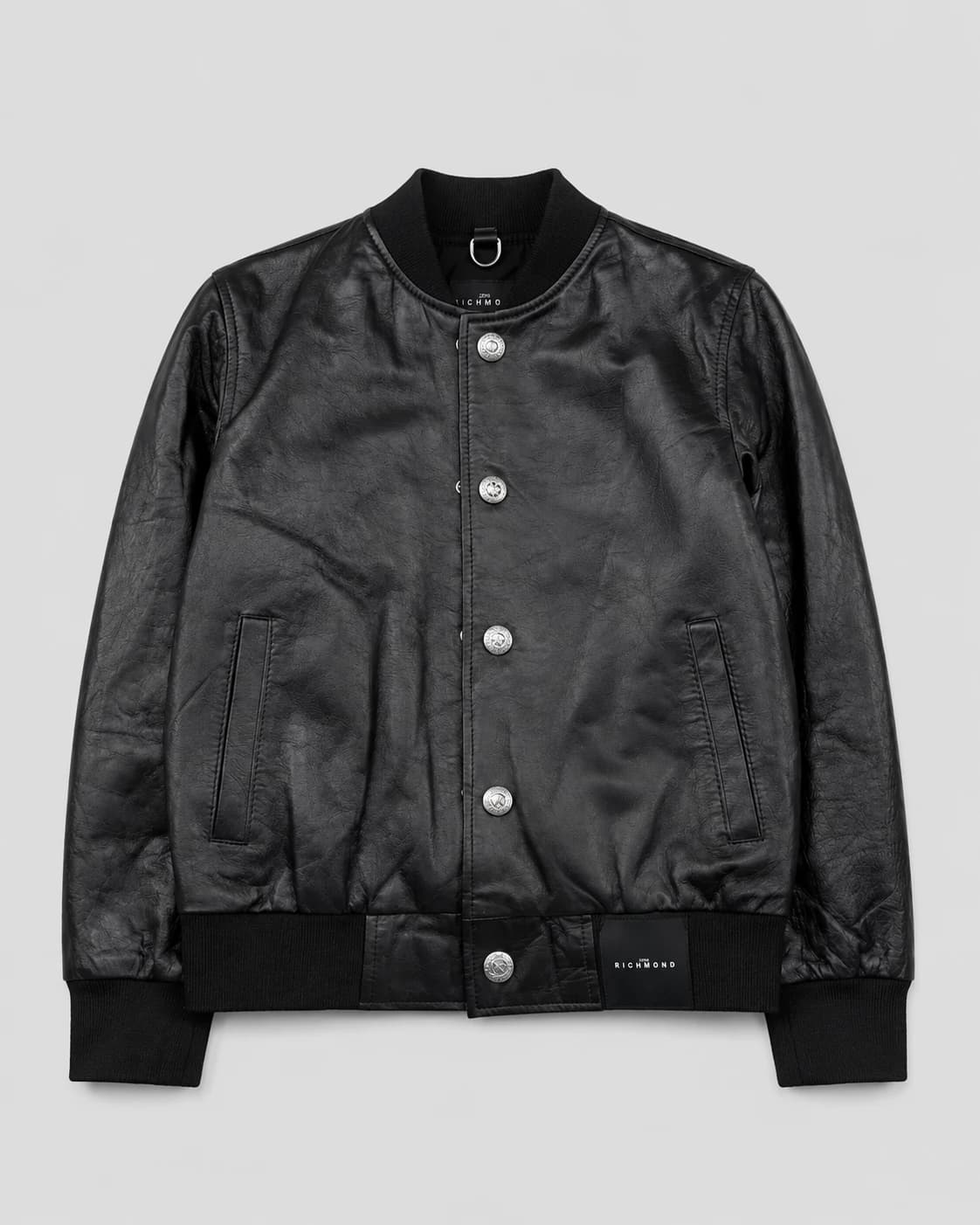 John Richmond Junior Black Leather Biker Jacket Bhura - 1
