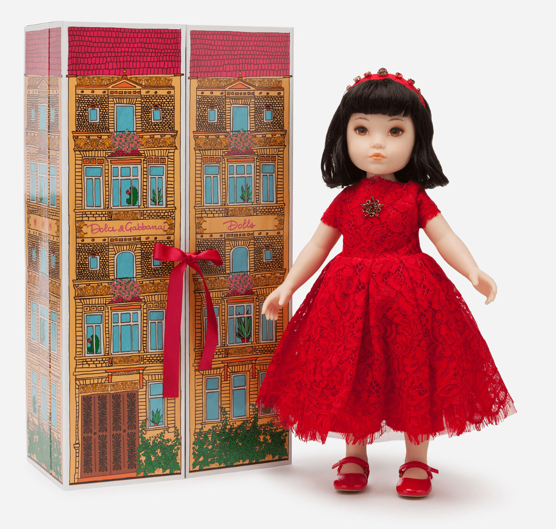 Dolce&Gabbana Kids Doll with Lace Dress - 5