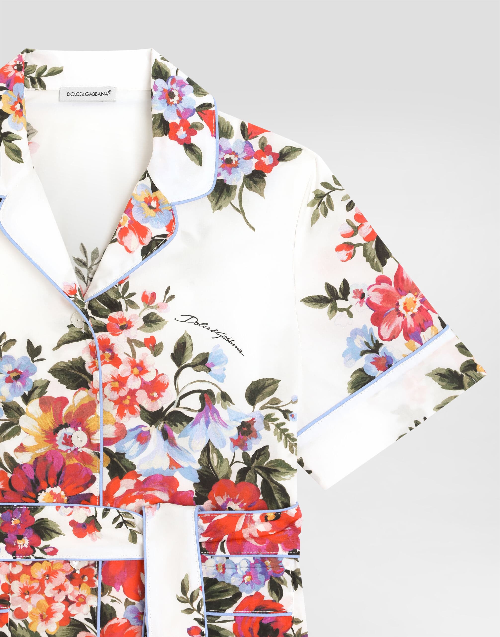 Dolce & Gabbana Kids Flower Bouquet-Print Vanity Poplin Shirt - 3