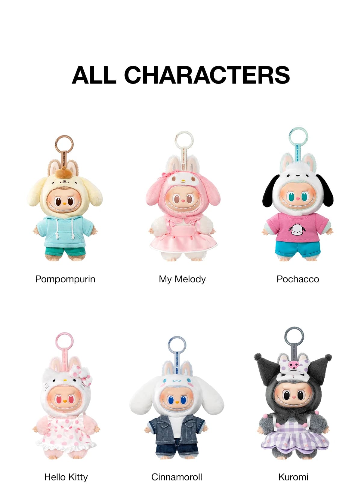 POP MART The Monsters Hello Kitty and Friends Series Vinyl Plush Pendant – Labubu x Sanrio Blind Box Keychain - 4