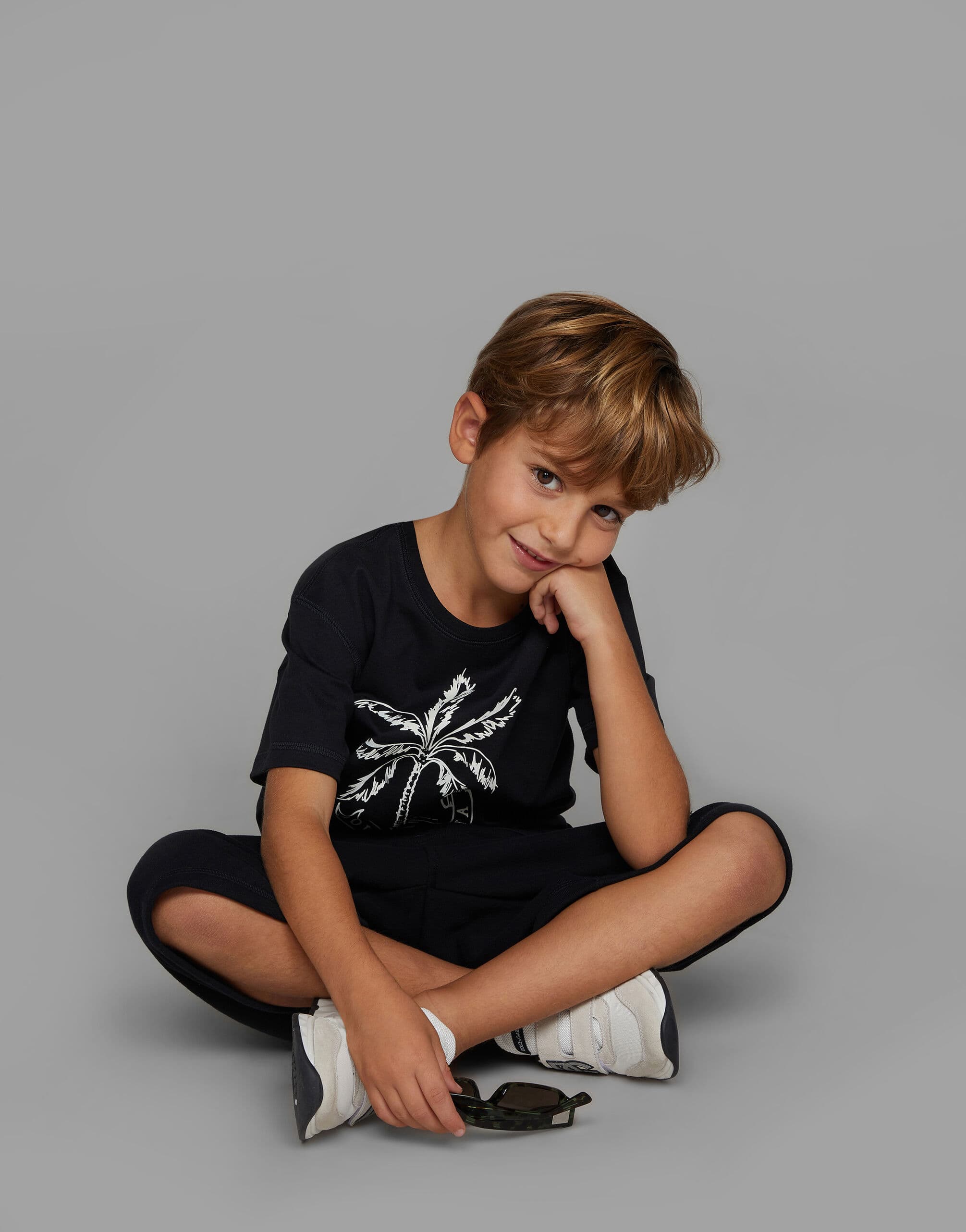 Dolce & Gabbana Kids Mixed-Material DG Sneakers - 6