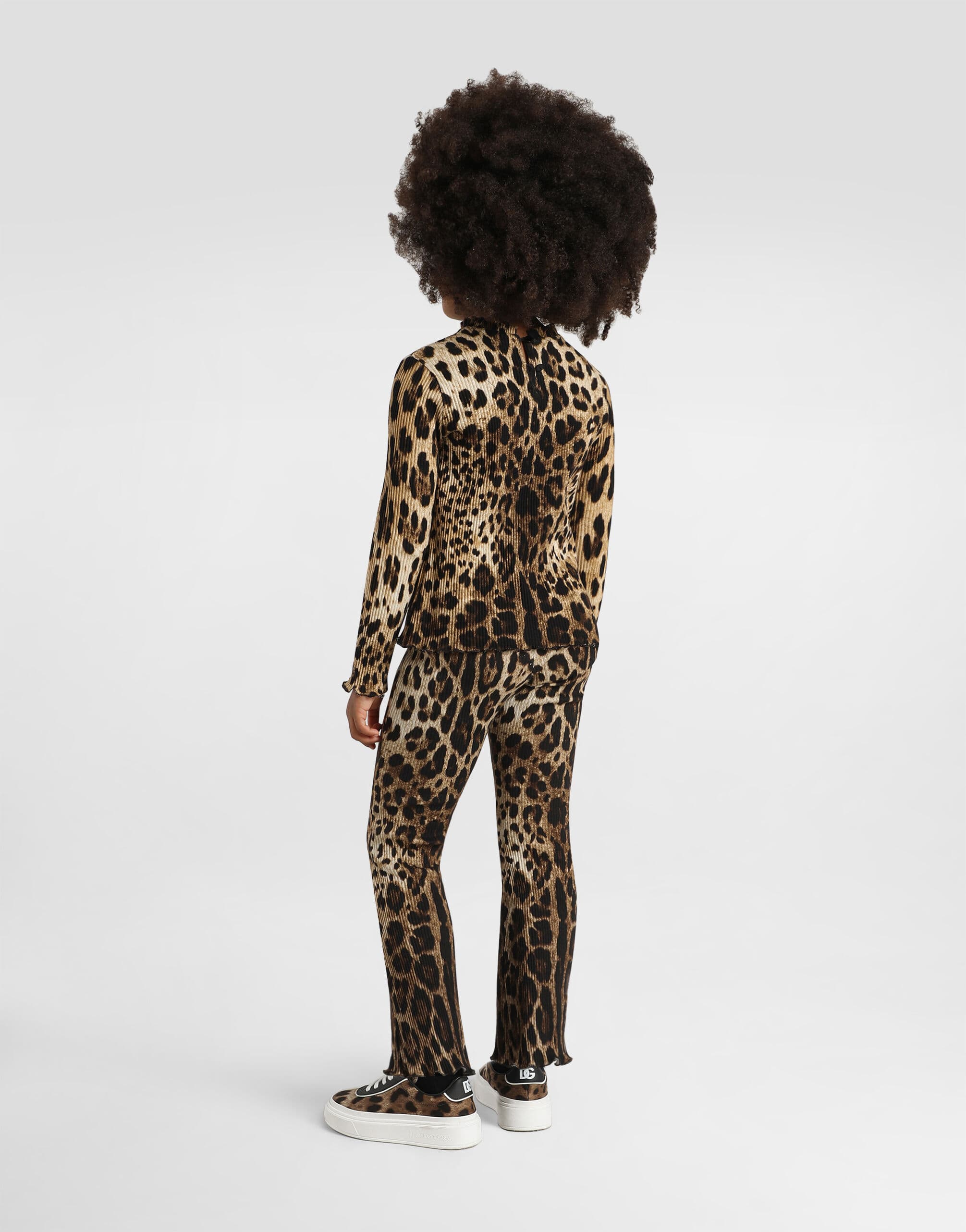 Dolce & Gabbana Kids Kids' Leopard-Print Ribbed Turtleneck - 4