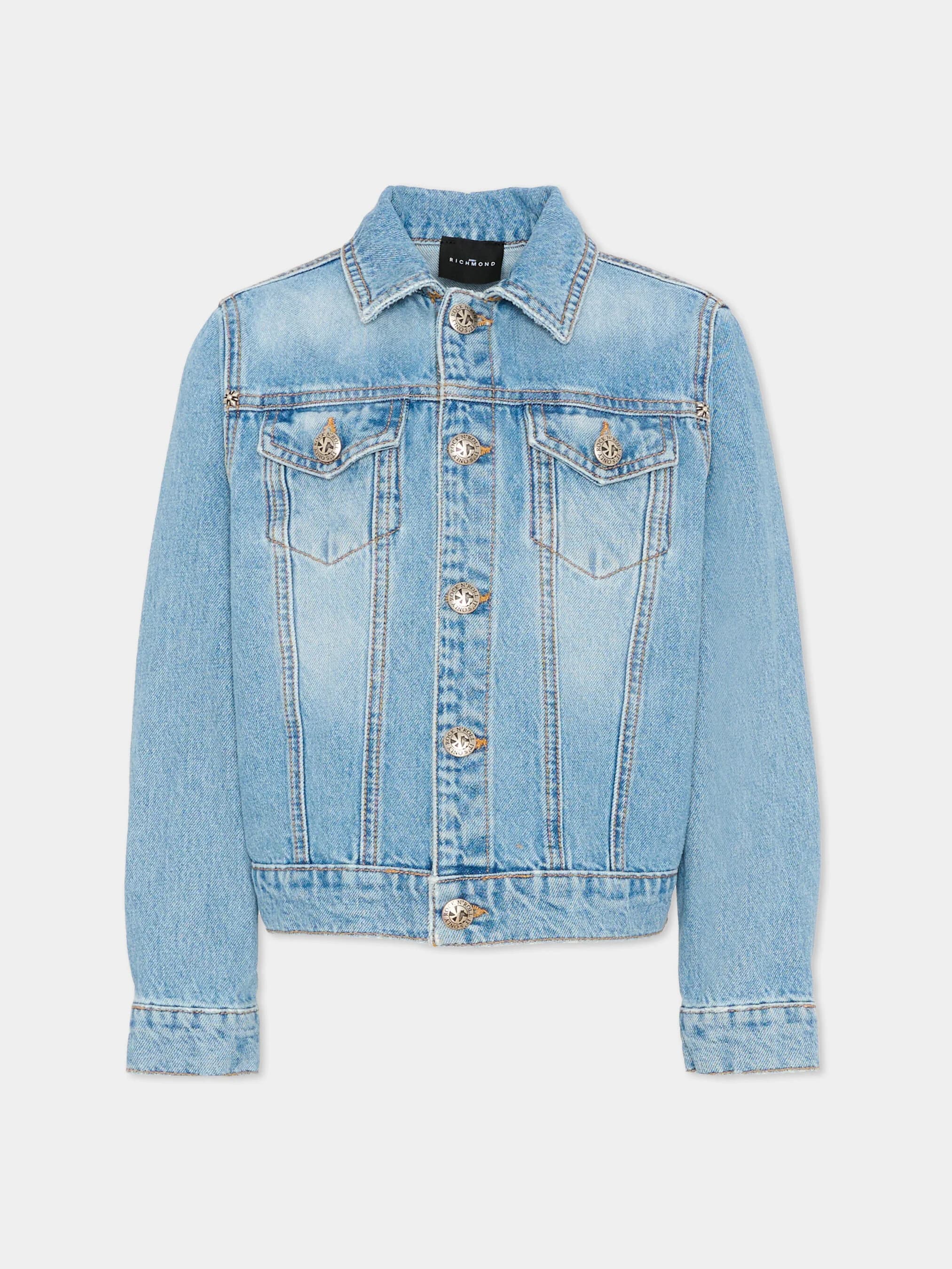 John Richmond Junior Dark Blue Denim Jacket Kottiva - 1