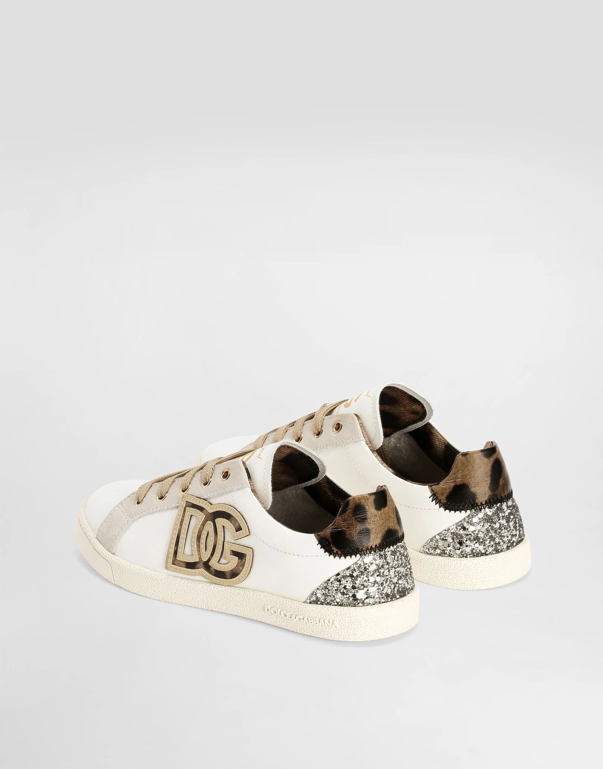 Dolce & Gabbana Kids DG Original Sneakers in Calfskin and Split Leather - 3