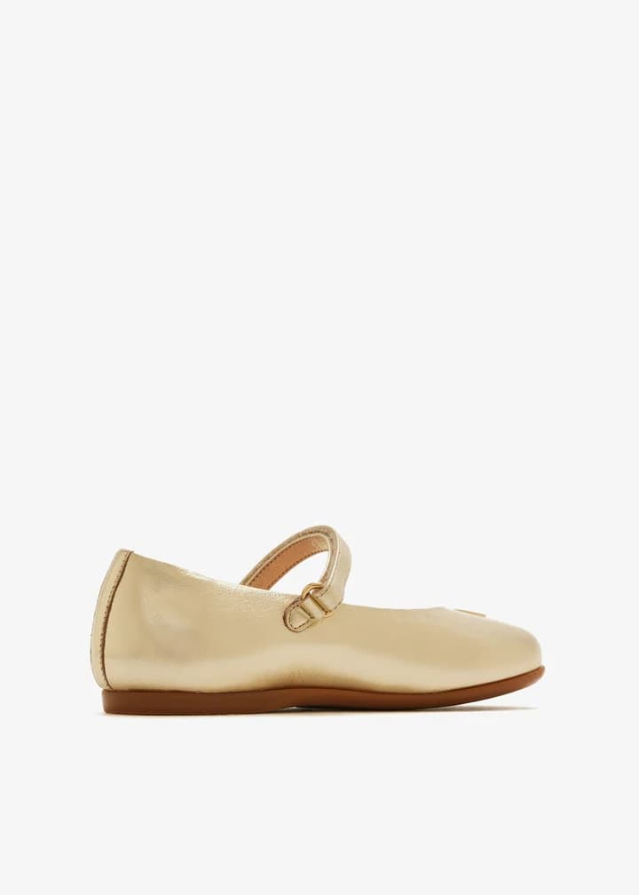 The Dolce & Gabbana Kids Laminated Nappa Leather Ballet Flats - 4