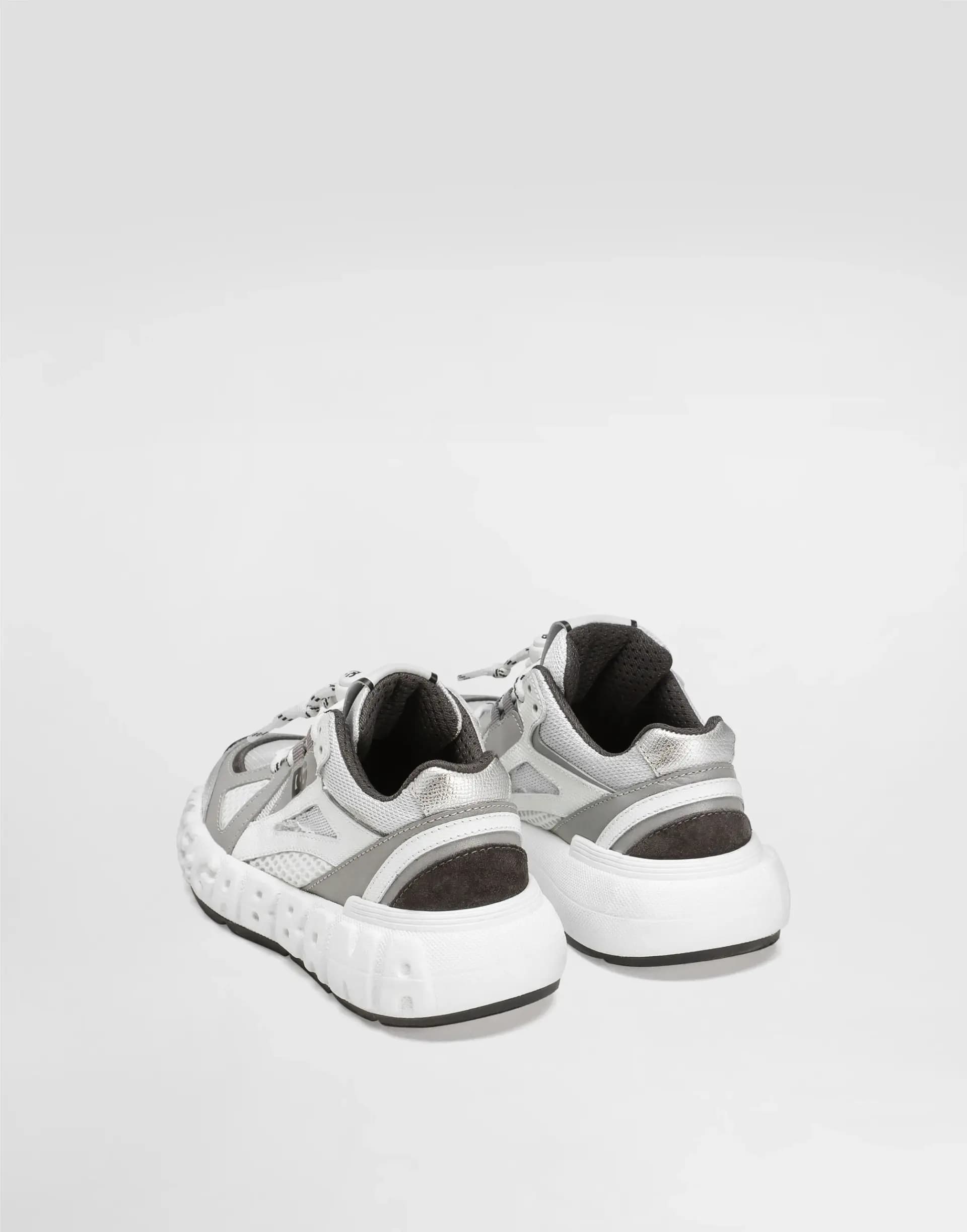 Dolce & Gabbana Kids Sneakers in mixed materials with DG logo - 3