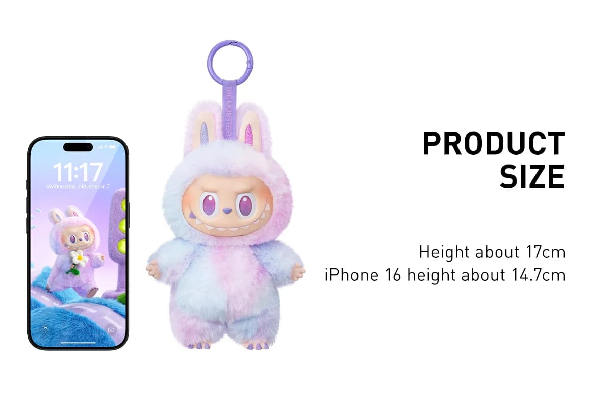 POP MART The Monsters Big into Energy Series Vinyl Plush Pendant – Labubu Blind Box Keychain - 3