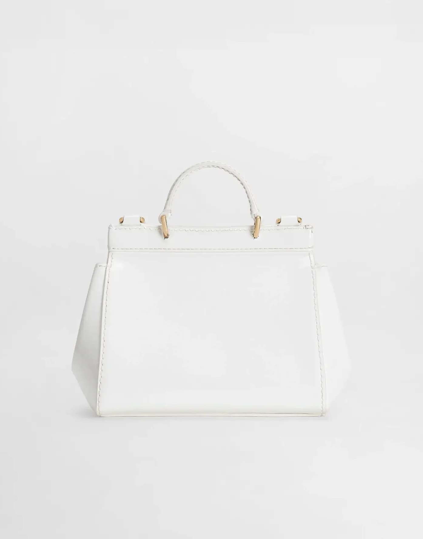 Dolce & Gabbana Kids' Patent Leather Mini Sicily Bag in White - 3