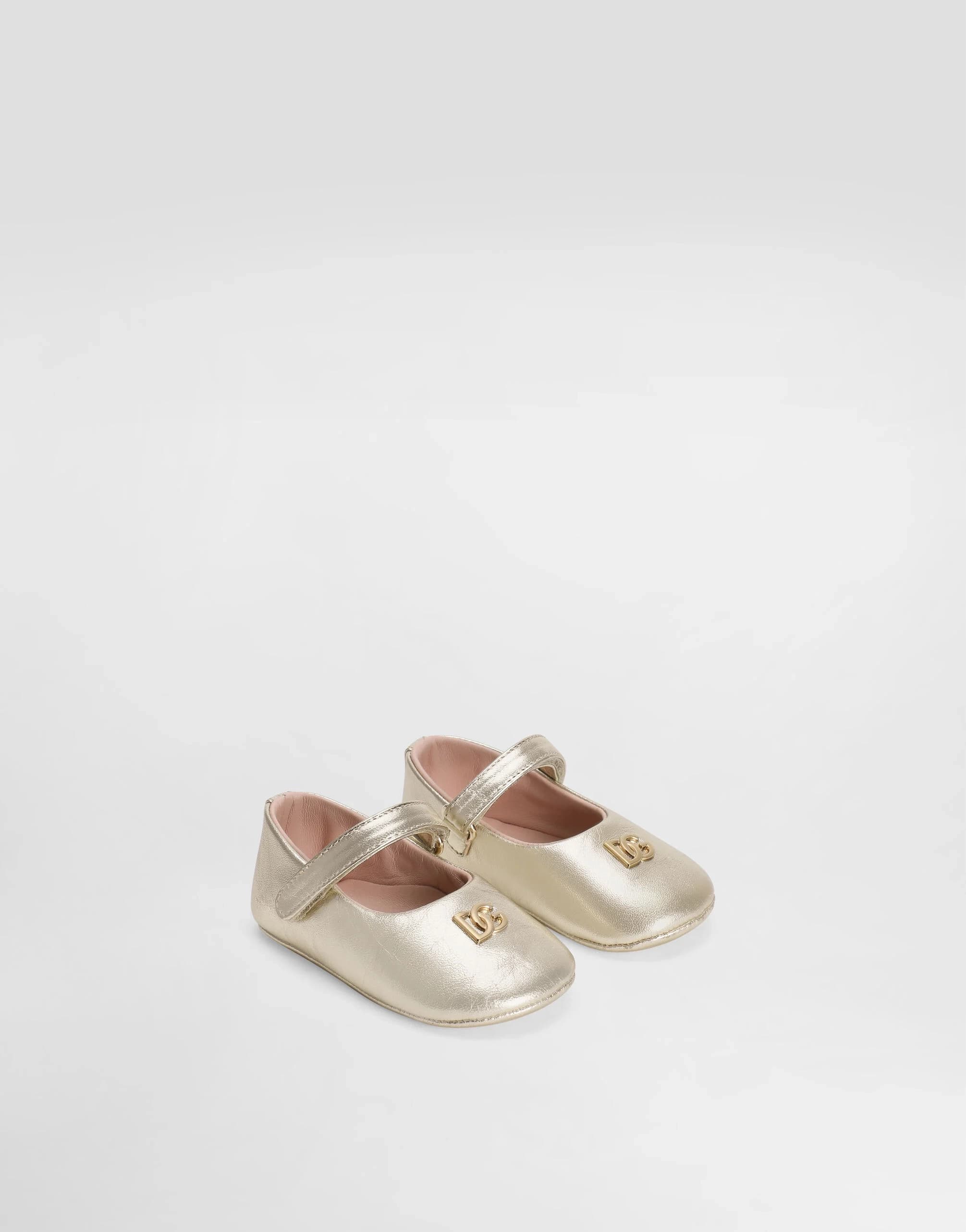 Dolce & Gabbana Kids Girls' Laminated Nappa Leather Ballet Flats Gold - 2
