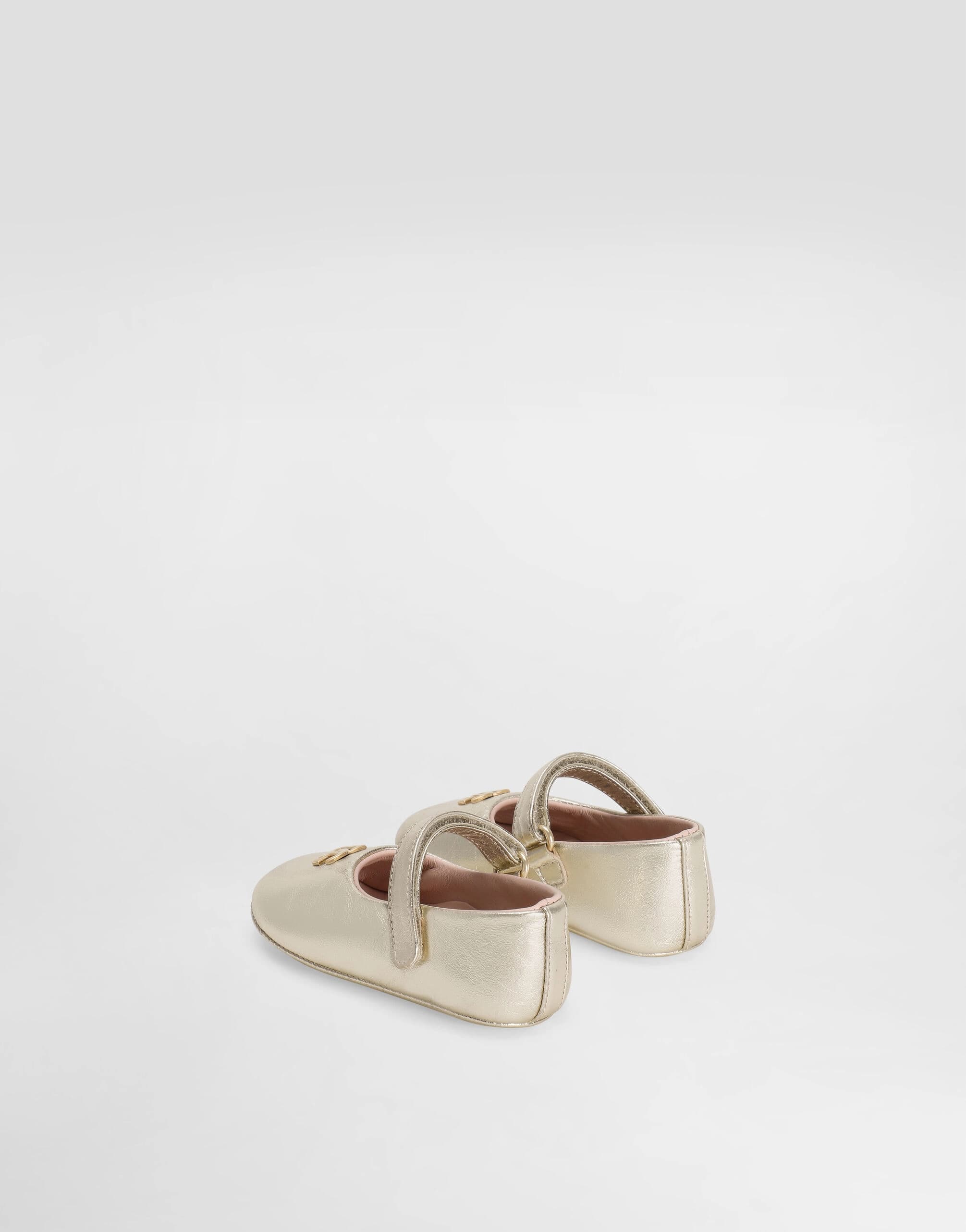 Dolce & Gabbana Kids Girls' Laminated Nappa Leather Ballet Flats Gold - 3