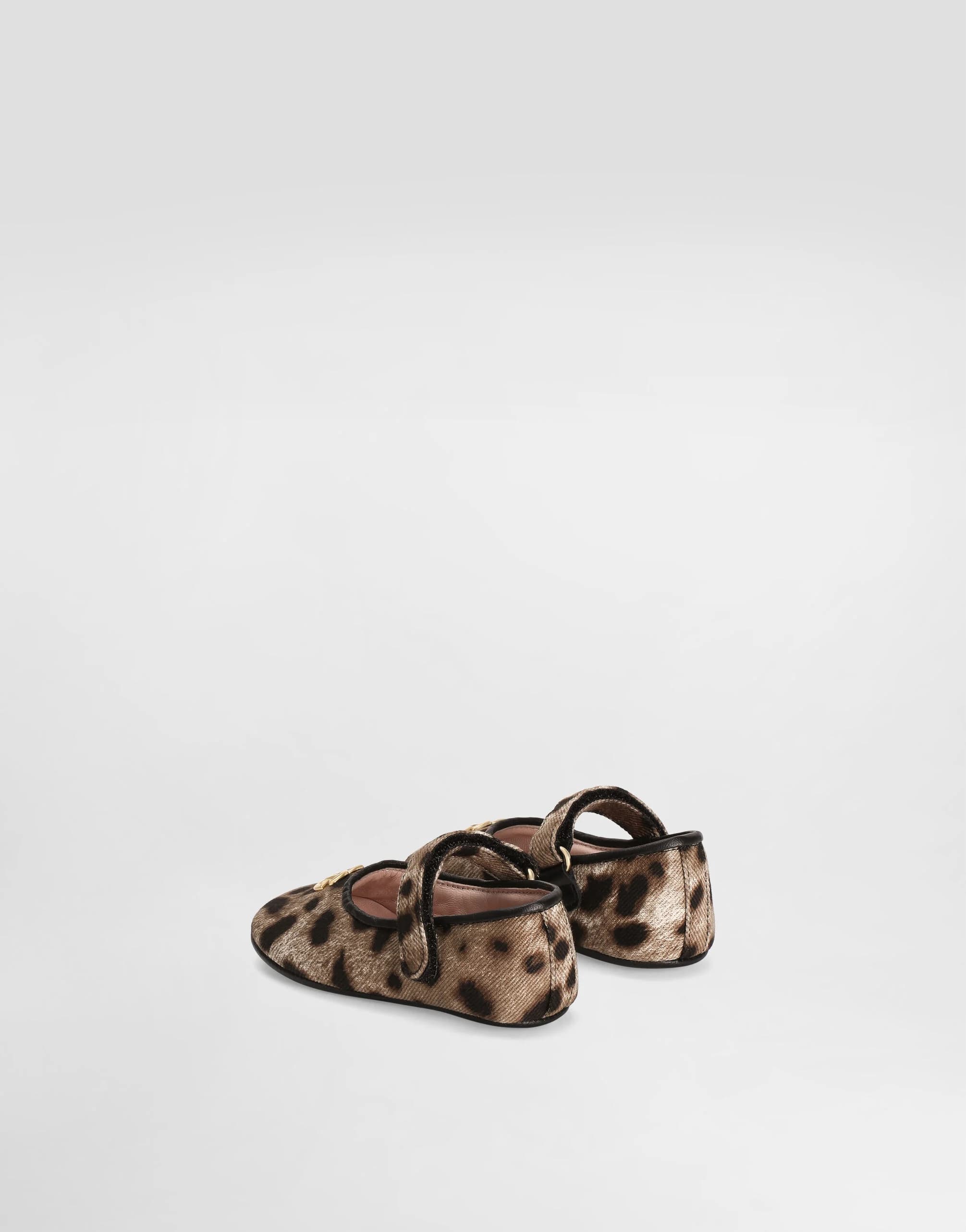 Dolce & Gabbana Kids Leopard-Print Canvas Ballet Flats - 3