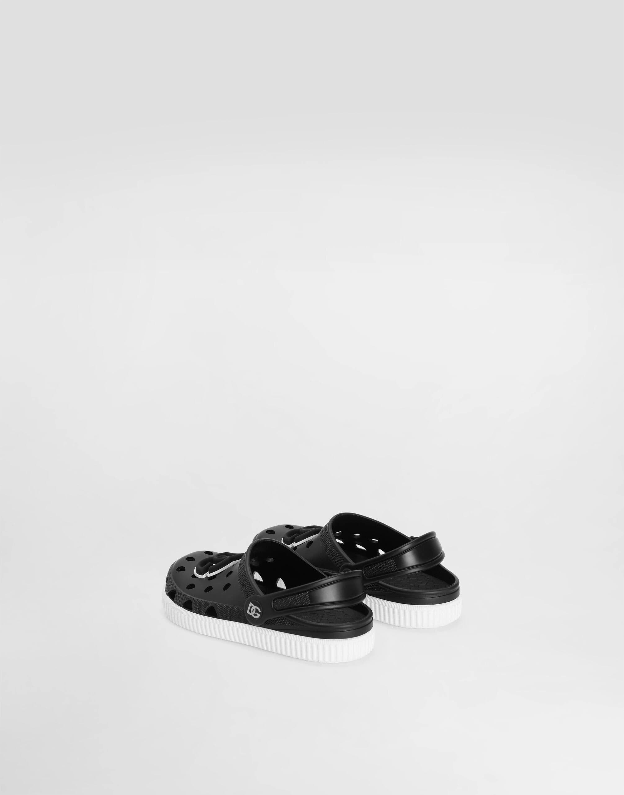 Dolce & Gabbana Kids Perforated Rubber Clogs with DG Logo - 3