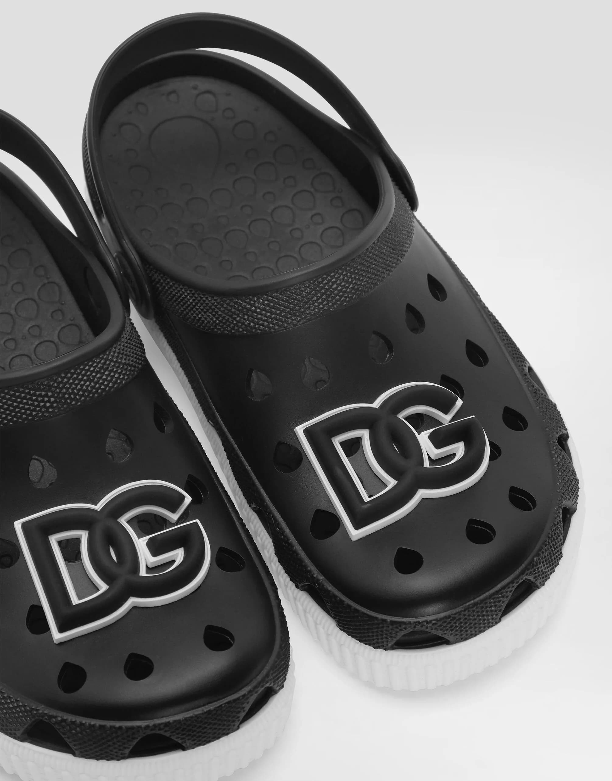 Dolce & Gabbana Kids Perforated Rubber Clogs with DG Logo - 4