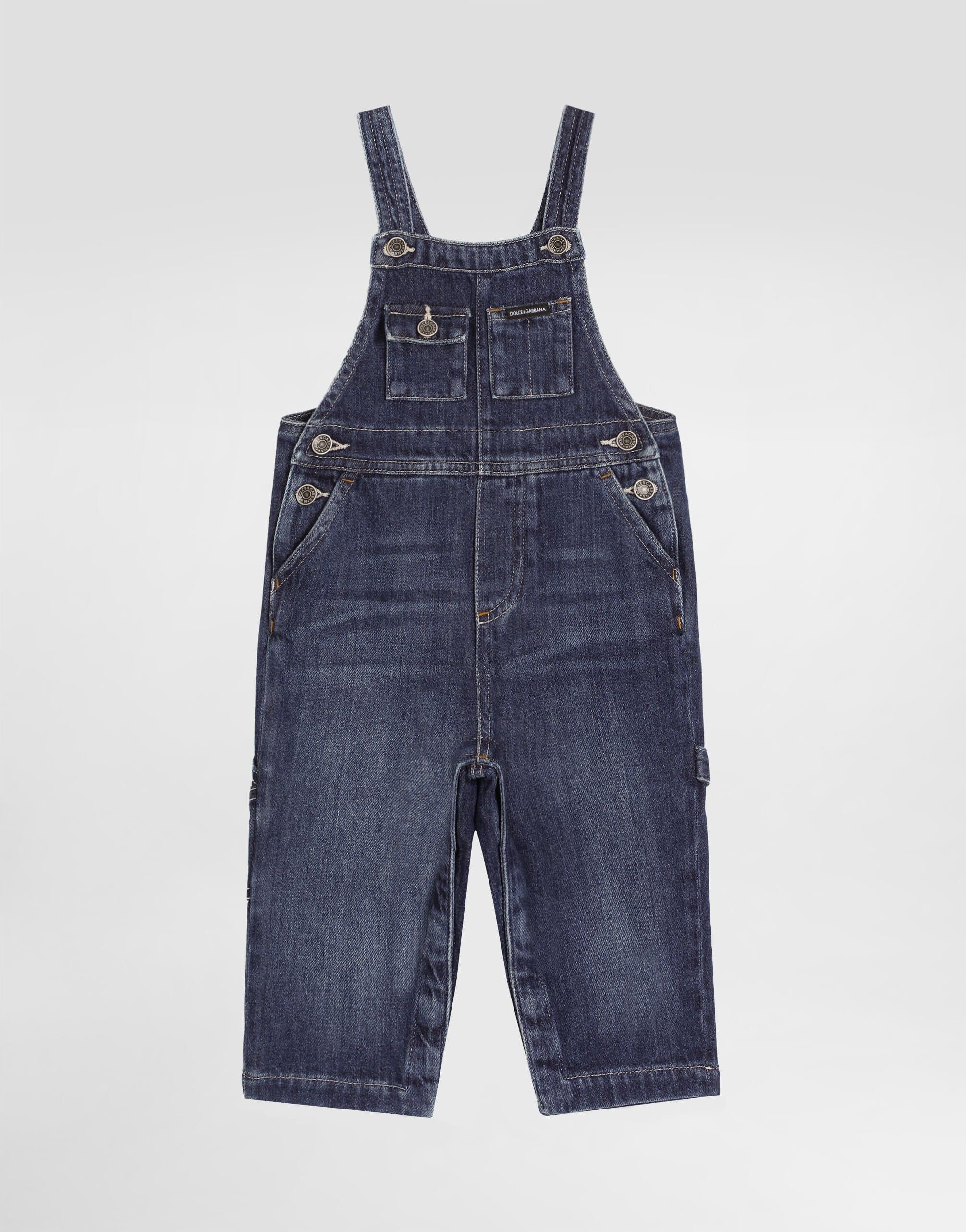 Dolce & Gabbana Kids Cotton Denim Dungarees - 1