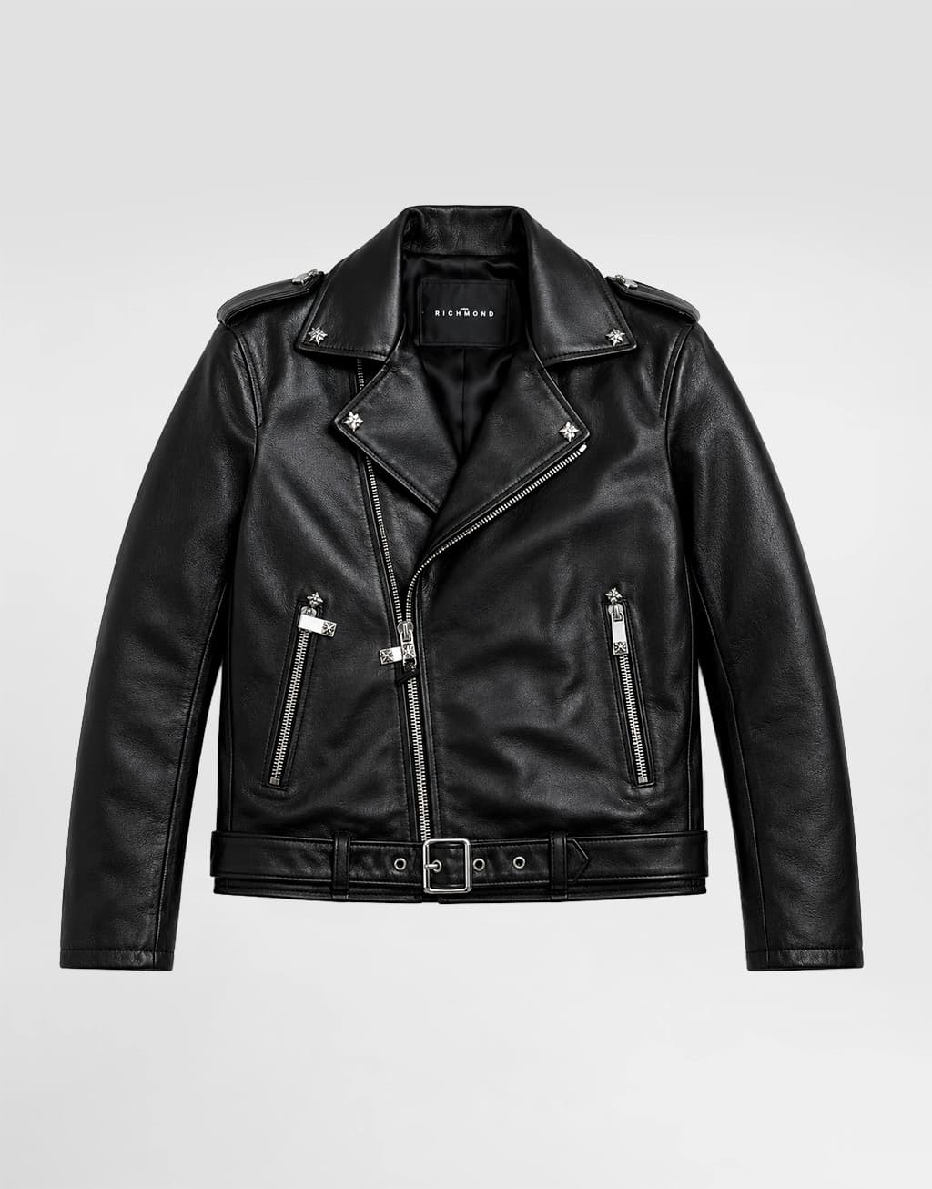 John Richmond Junior real leather GUDY Biker Jacket - 1