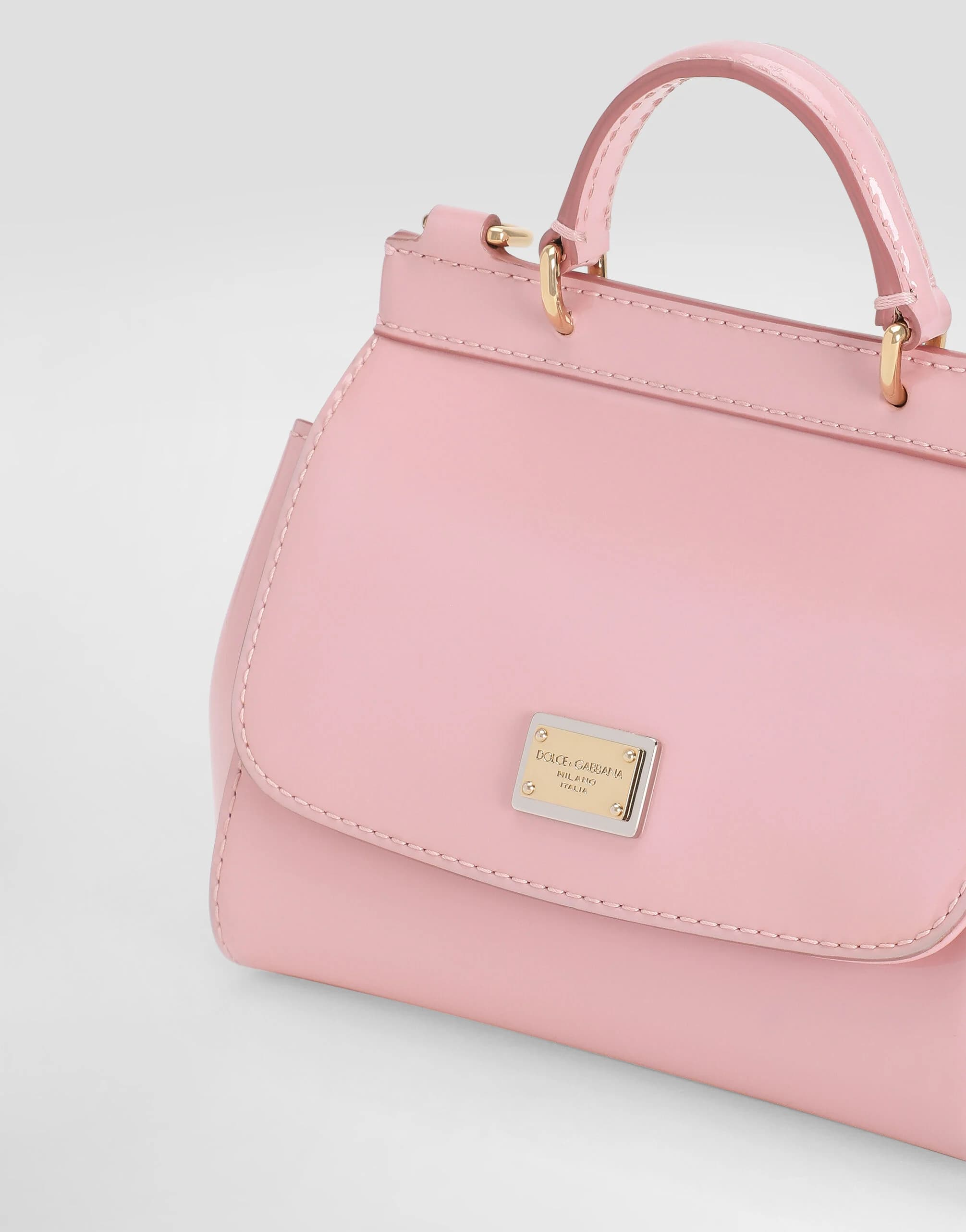 Dolce & Gabbana Kids Patent leather mini Sicily bag in pink - 4