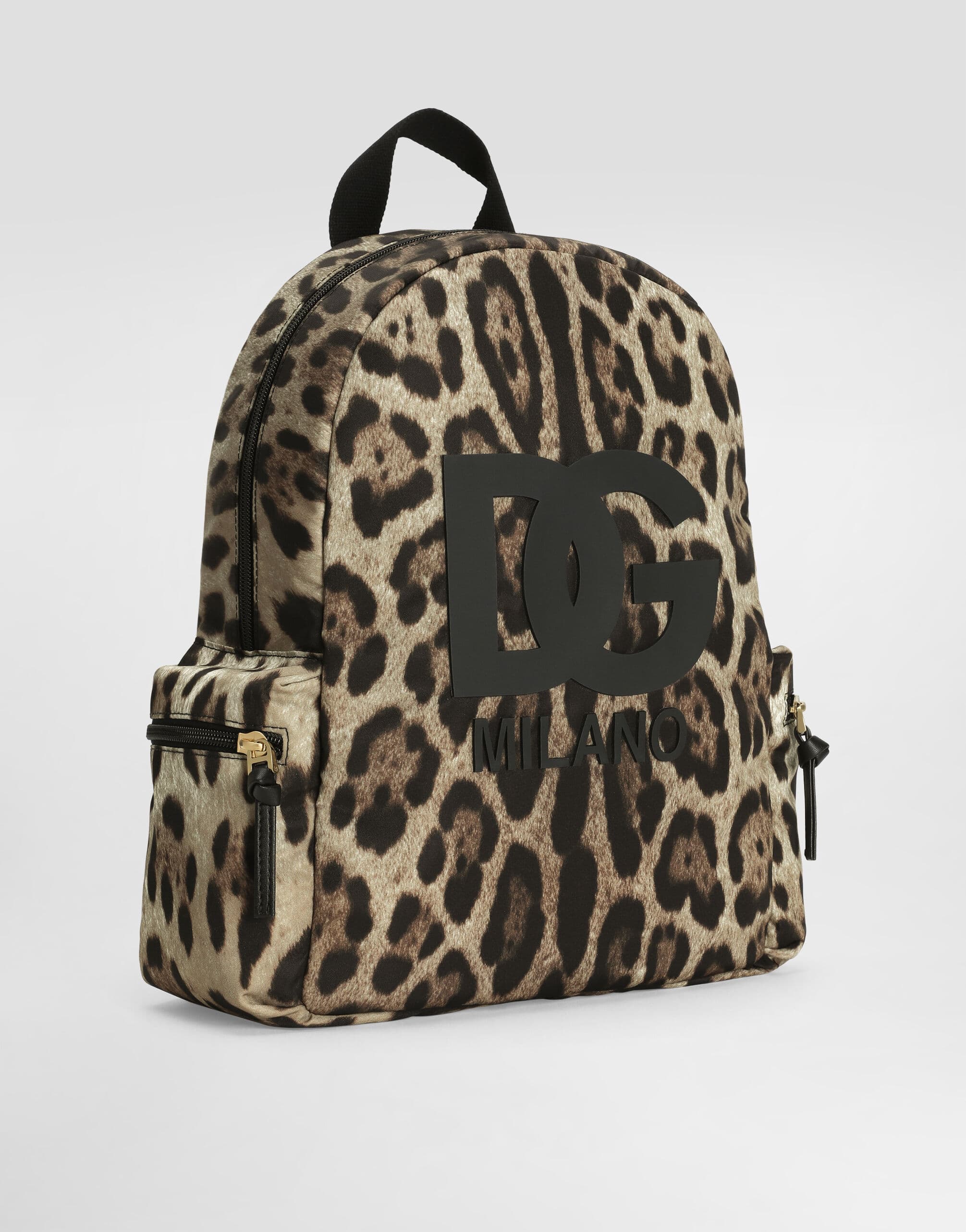 Dolce & Gabbana Kids Leo-Print Nylon Backpack with DG Logo - 2