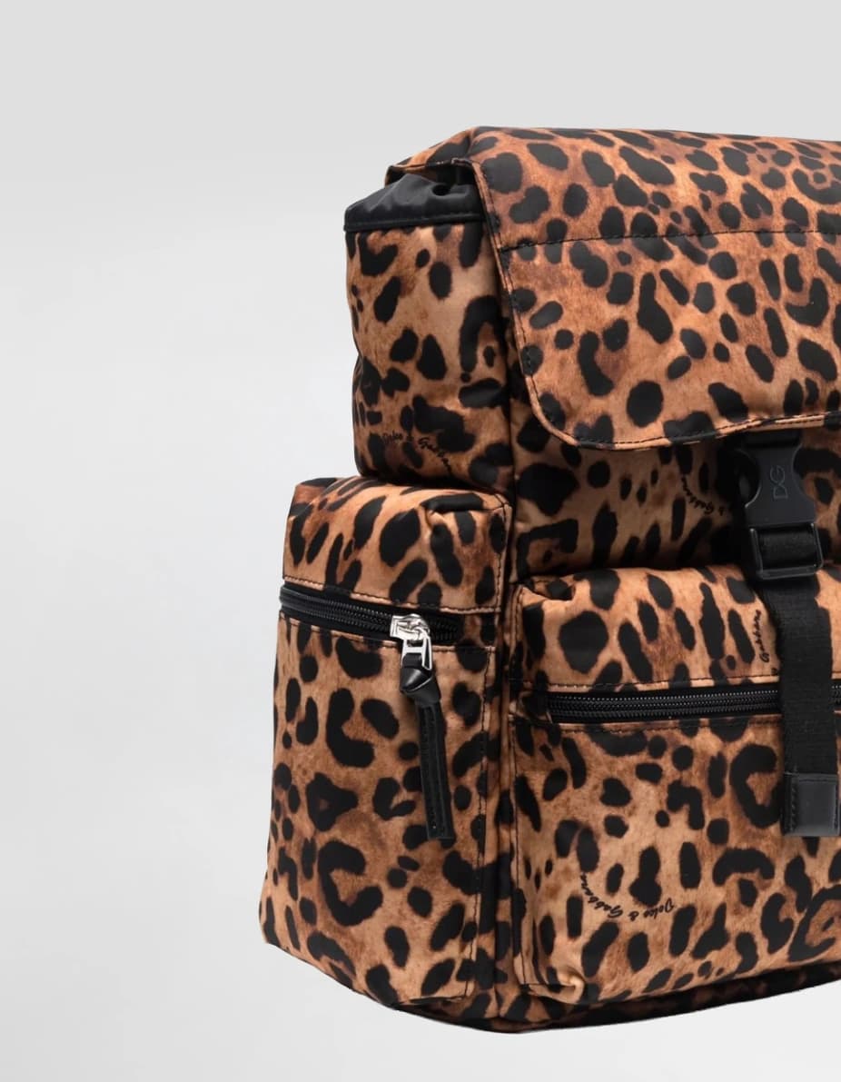 Dolce & Gabbana Kids Nylon Leopard - print backpack - 3