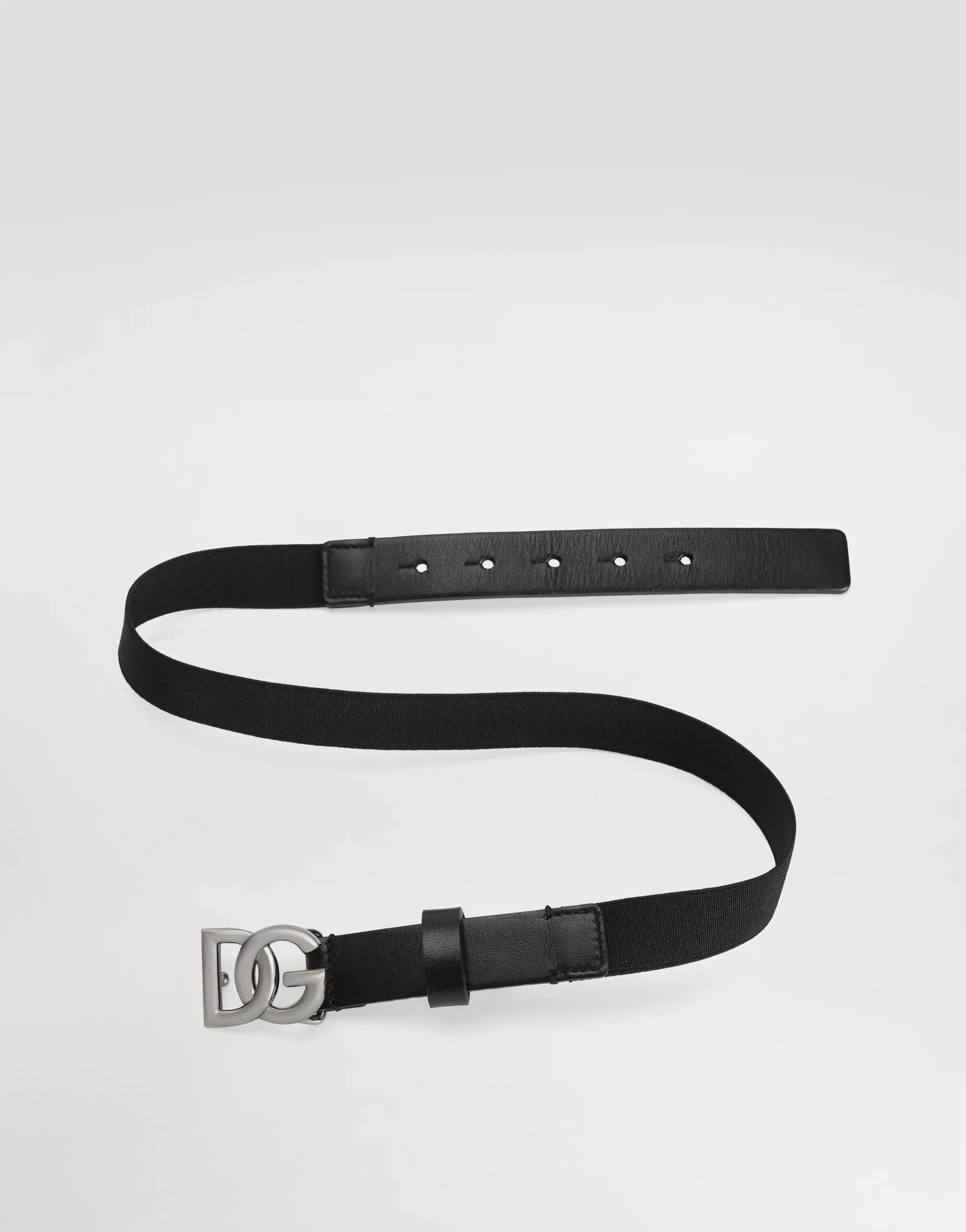 Dolce & Gabbana Kids Belt with DG Crossed Logo Buckle - 4