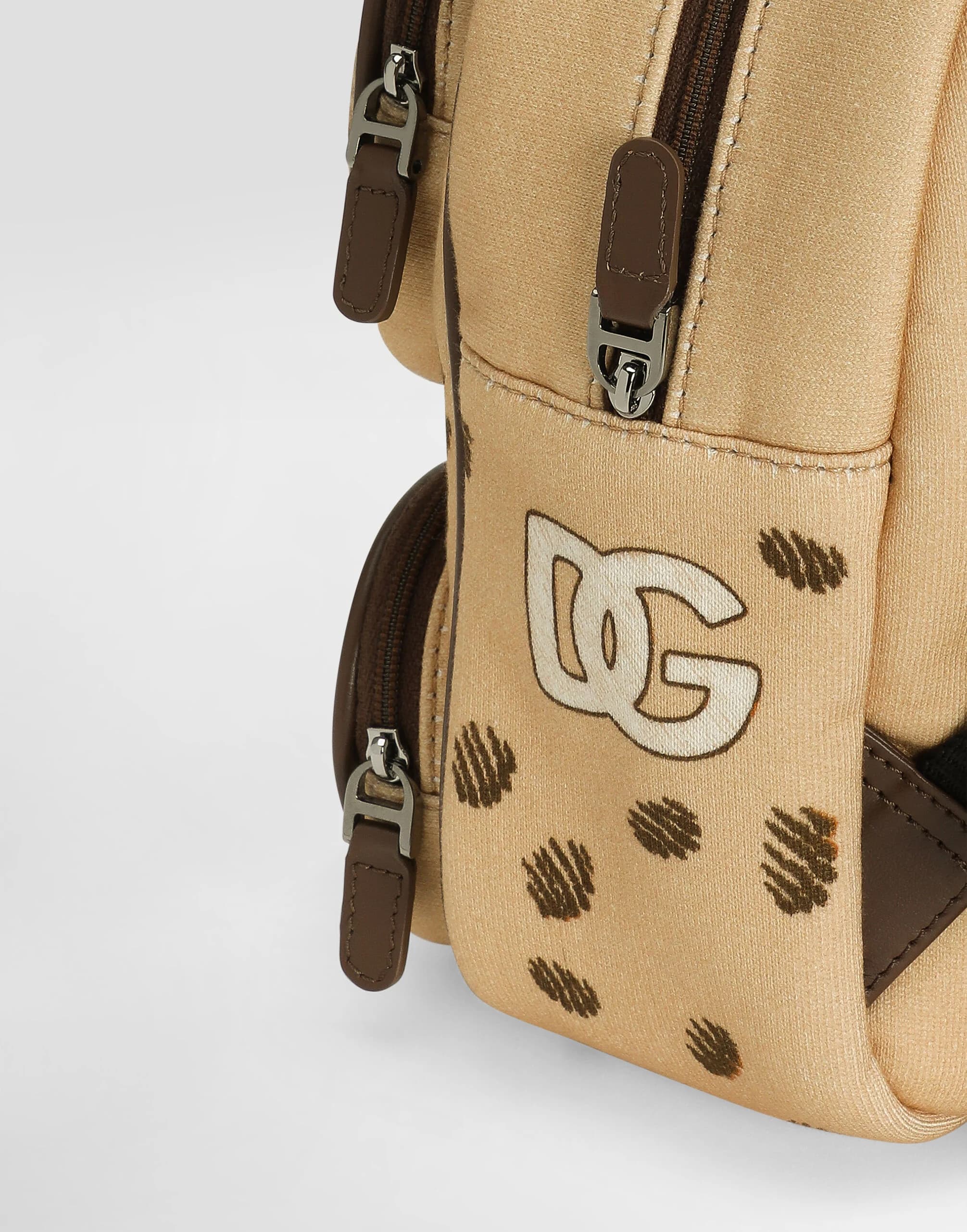 Dolce & Gabbana Kids Backpack with Teddy Leo Print and 3D Details - 3